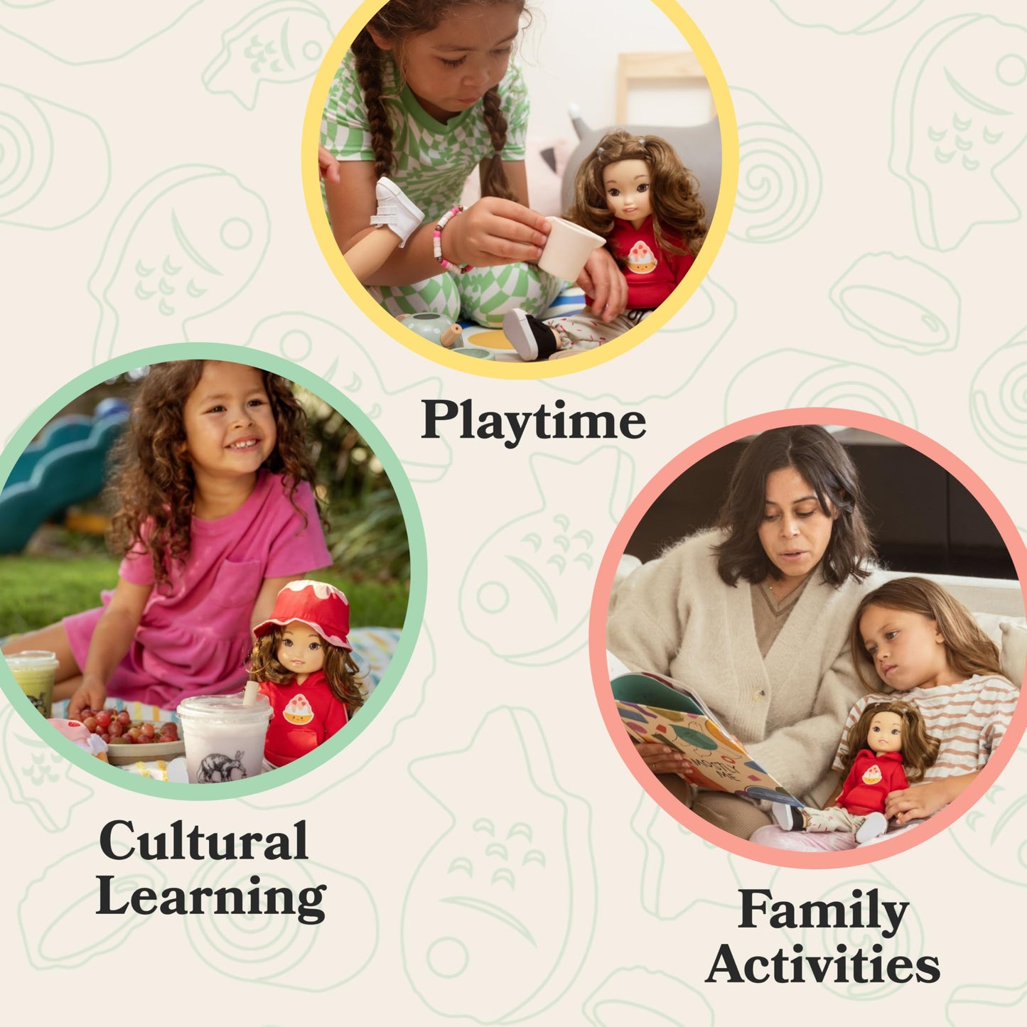 Jilly Bing Riley Mixed Baby Doll - Multicultural Asian & Caucasian Representation for Kids