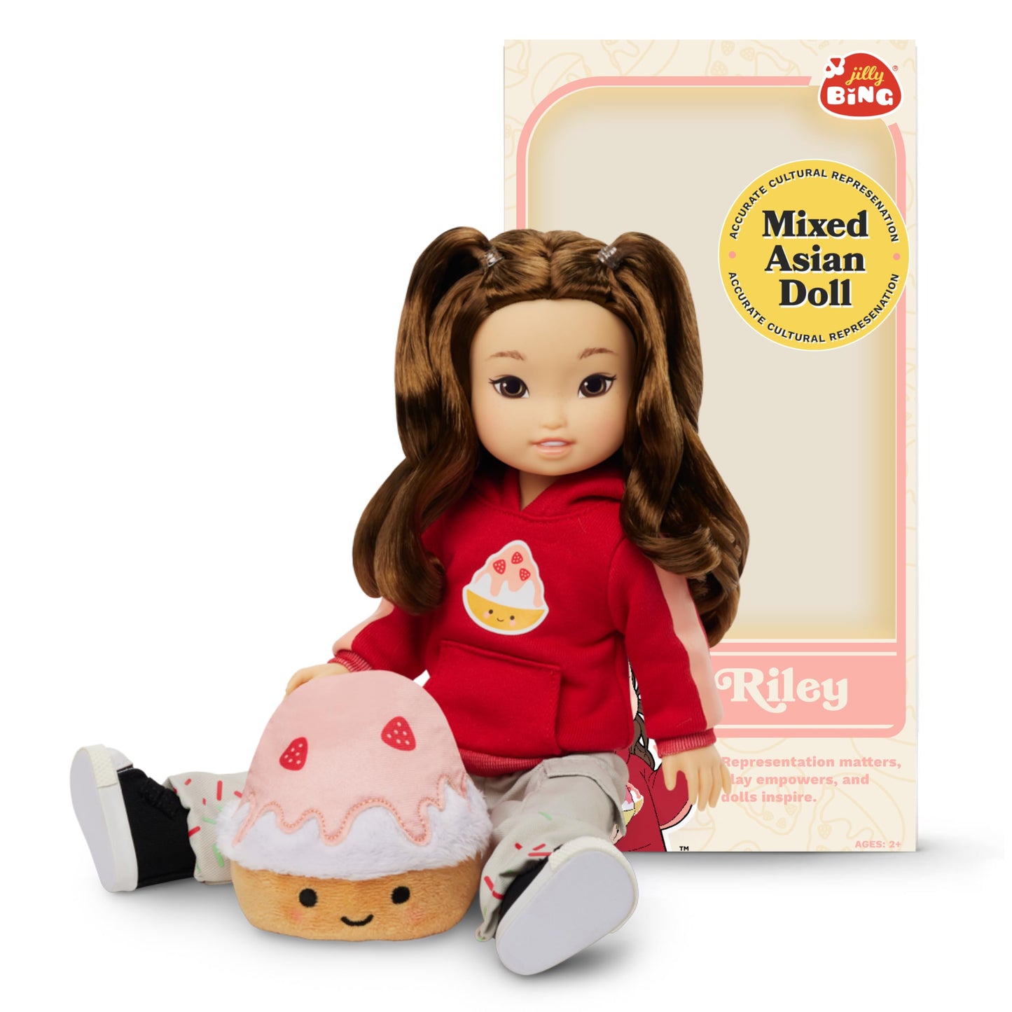 Jilly Bing Riley Mixed Baby Doll - Multicultural Asian & Caucasian Representation for Kids