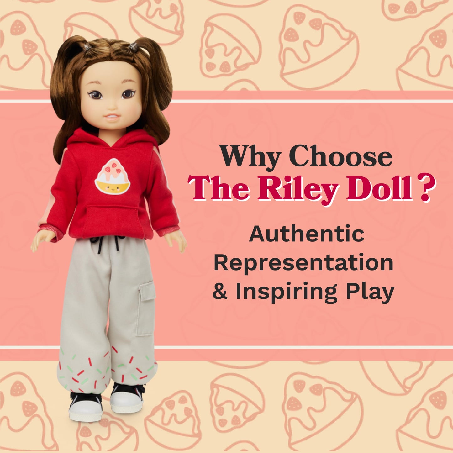 Jilly Bing Riley Mixed Baby Doll - Multicultural Asian & Caucasian Representation for Kids