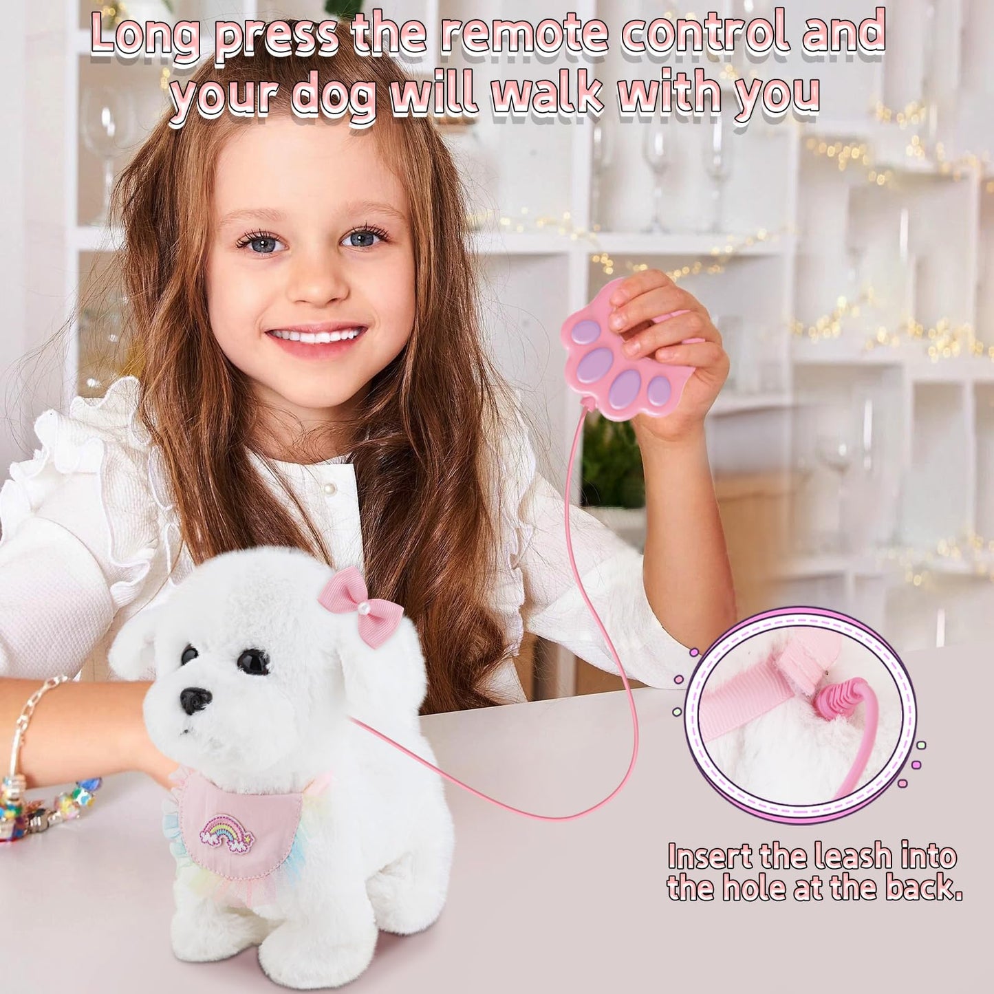 Jimate Walking Puppy Toy — Interactive Remote-Control Barking Puppy for Kids Aged 3-7