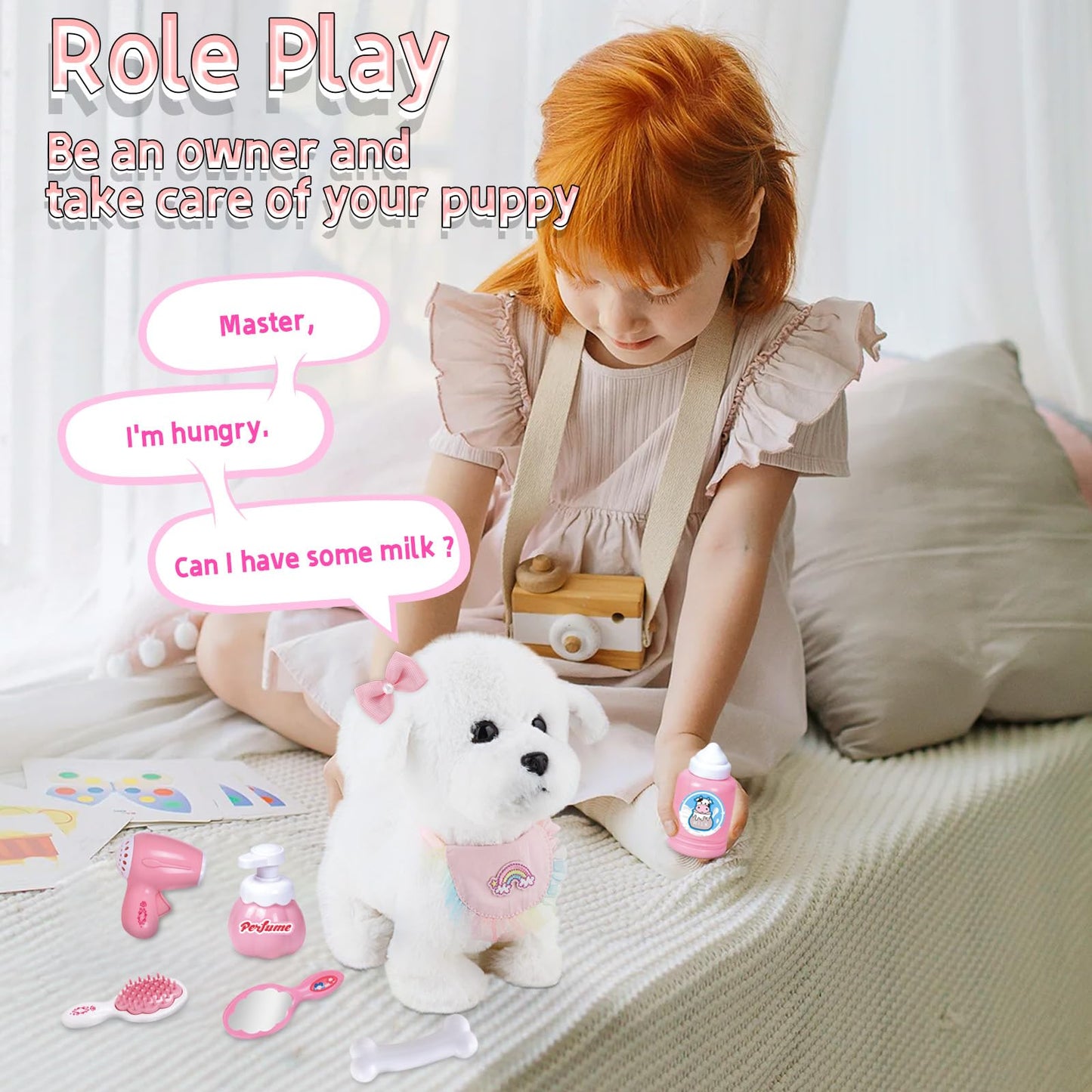 Jimate Walking Puppy Toy — Interactive Remote-Control Barking Puppy for Kids Aged 3-7