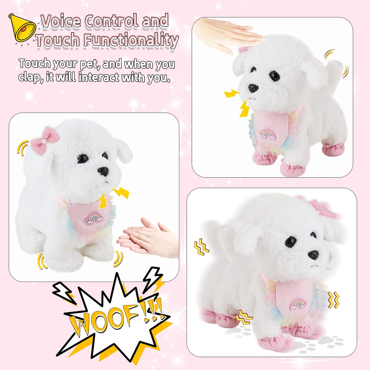 Jimate Walking Puppy Toy — Interactive Remote-Control Barking Puppy for Kids Aged 3-7