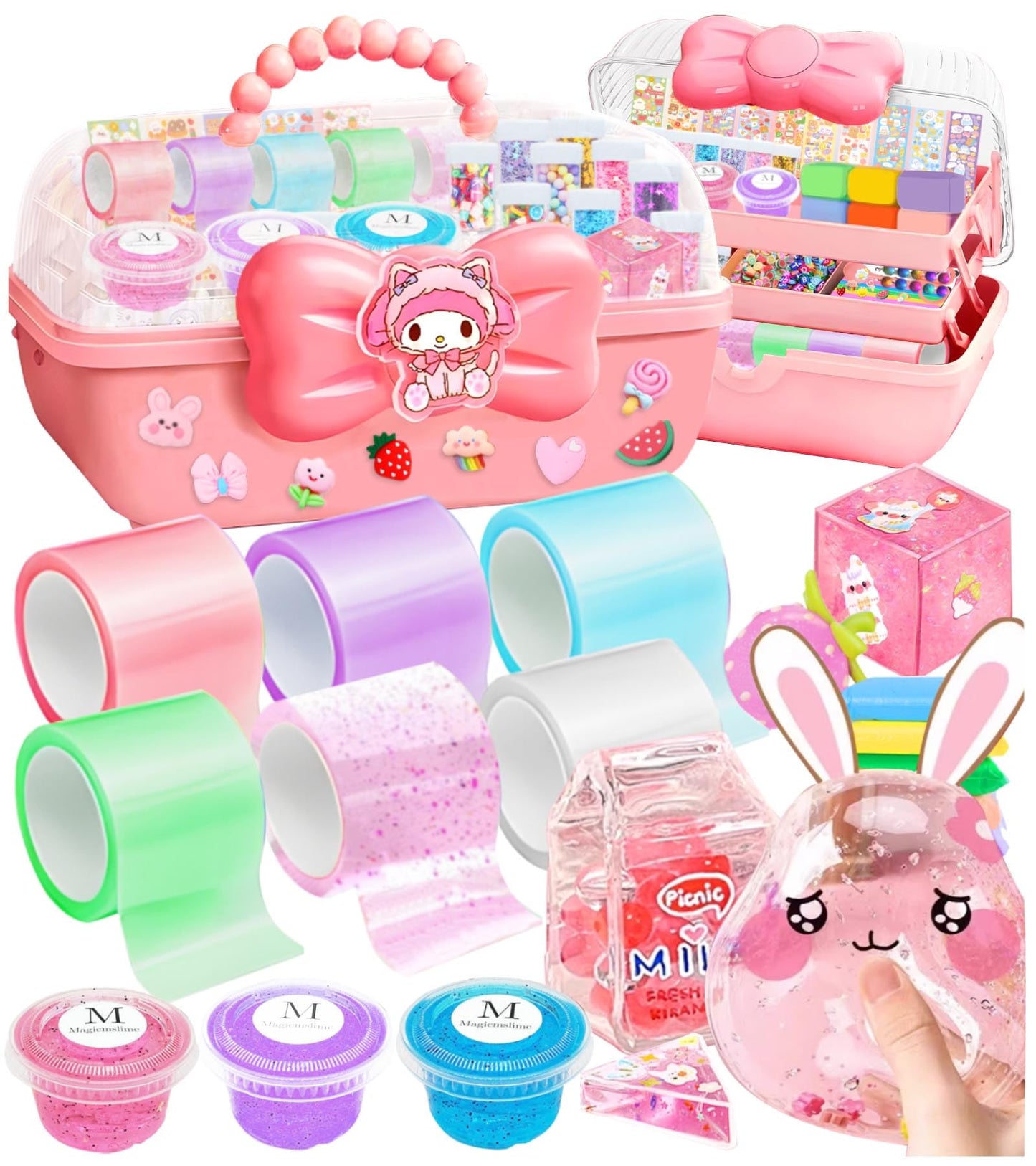 Jimcii Nano Tape Bubble Kit for Kids – DIY Bubbles & Glitter Tapes