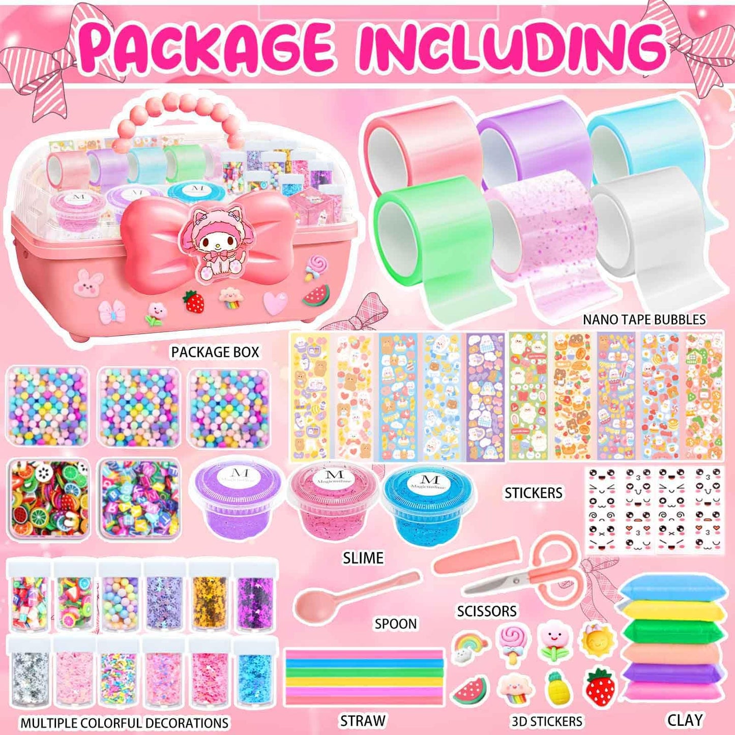 Jimcii Make Your Own Nano Tape Bubble Kit for Kids – Creative Bubble Crafts Gift for Ages 4–12