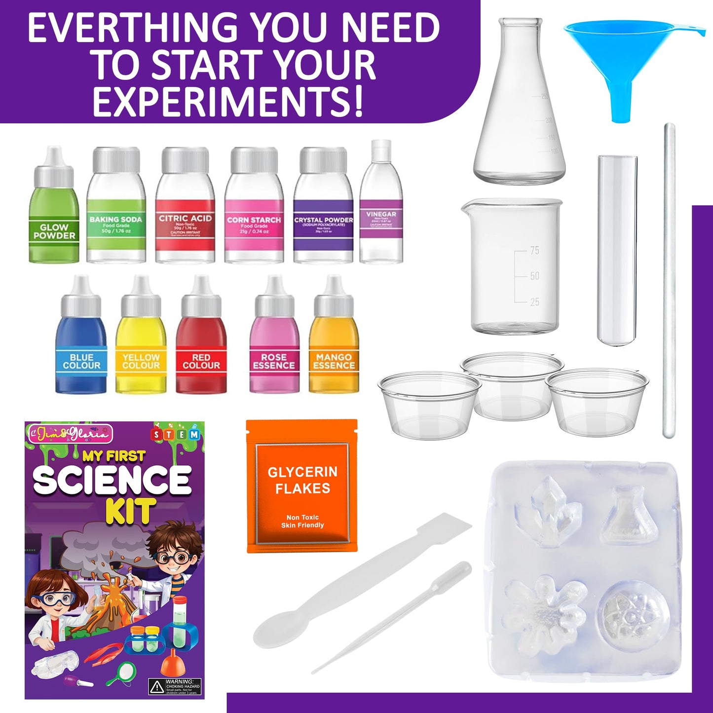 Jim&Gloria Science Kits for Kids – STEM Toys & Chemistry Set (Ages 5–12)