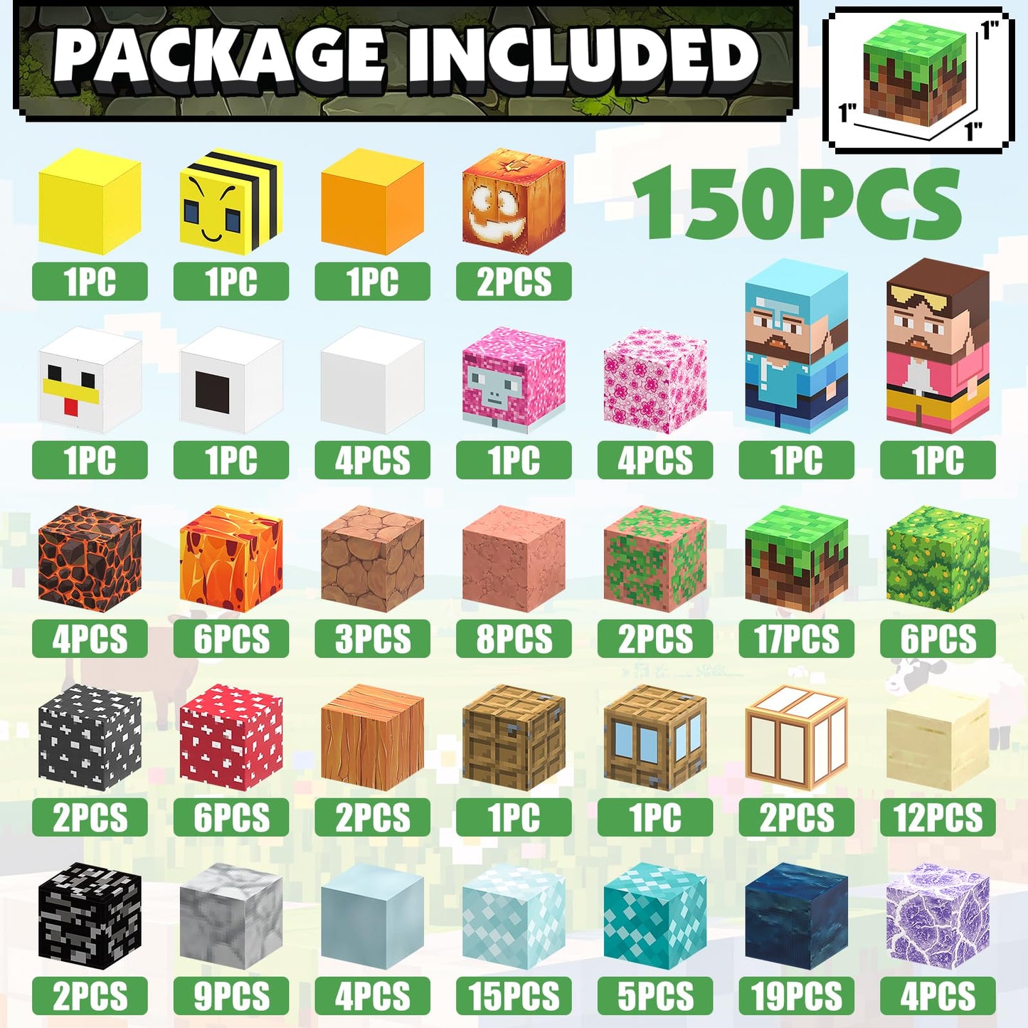 JIMI Magnetic Blocks 150pcs – STEM Construction Toys for Kids 3-8 | Montessori & Sensory Play
