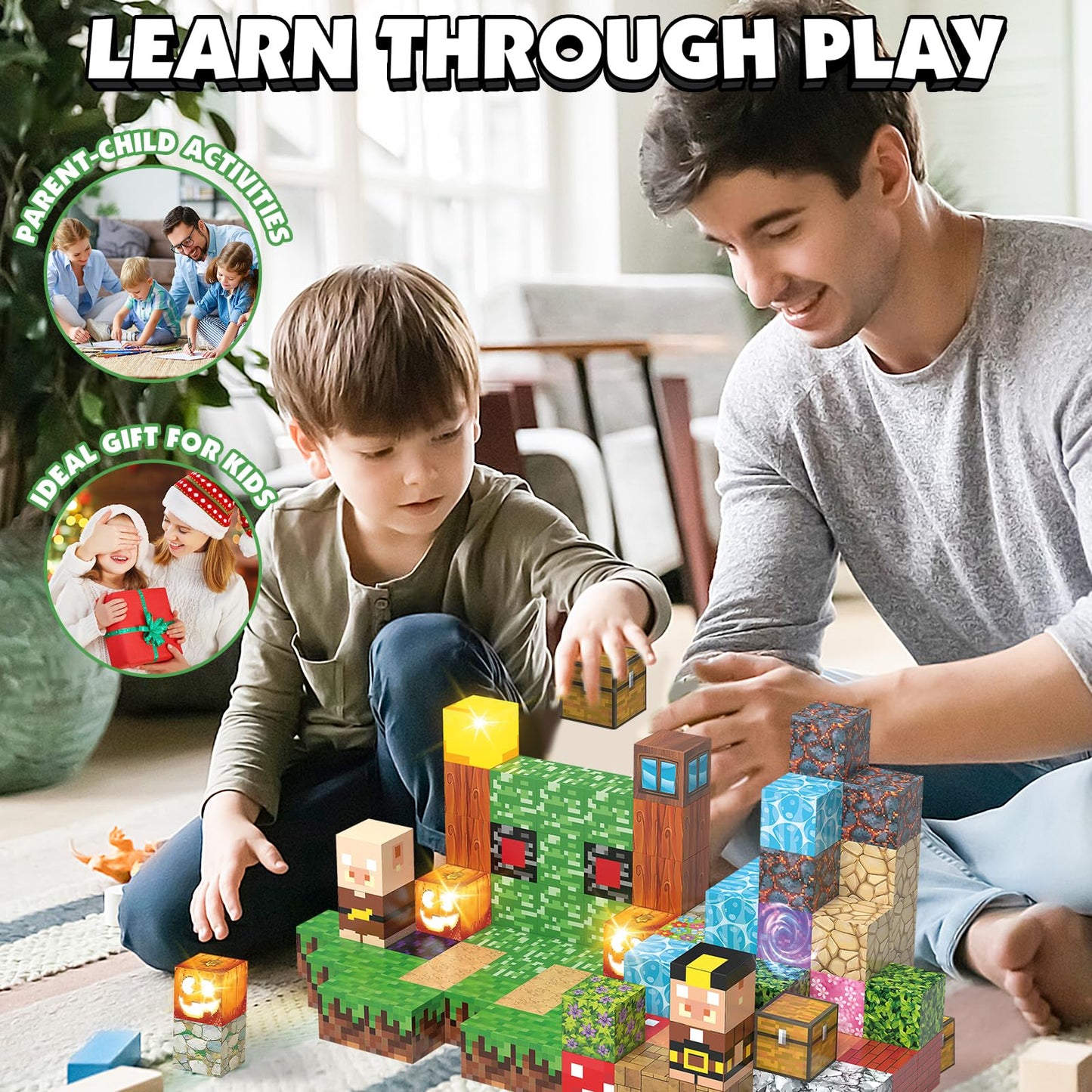 JIMI Magnetic Building Blocks Set - STEM Construction Toys for Toddlers & Kids 3-12