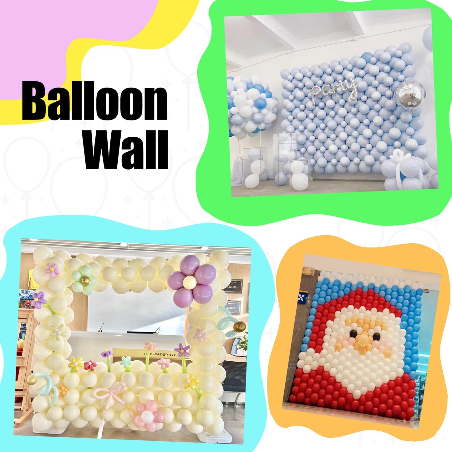 JINUPHION 100 Pcs 6-Inch Clear Link Balloons for Walls, Arches & Chains