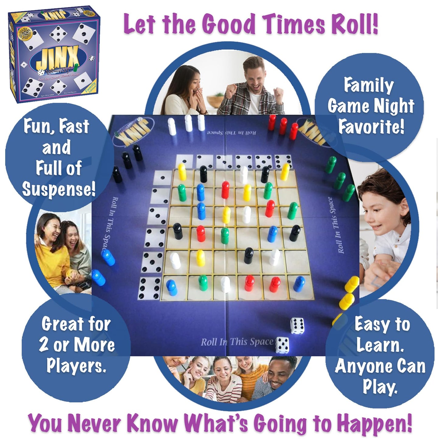 Jinx by Game Development Group | Fast, Fun Board Game of Chance for 2-6 Players