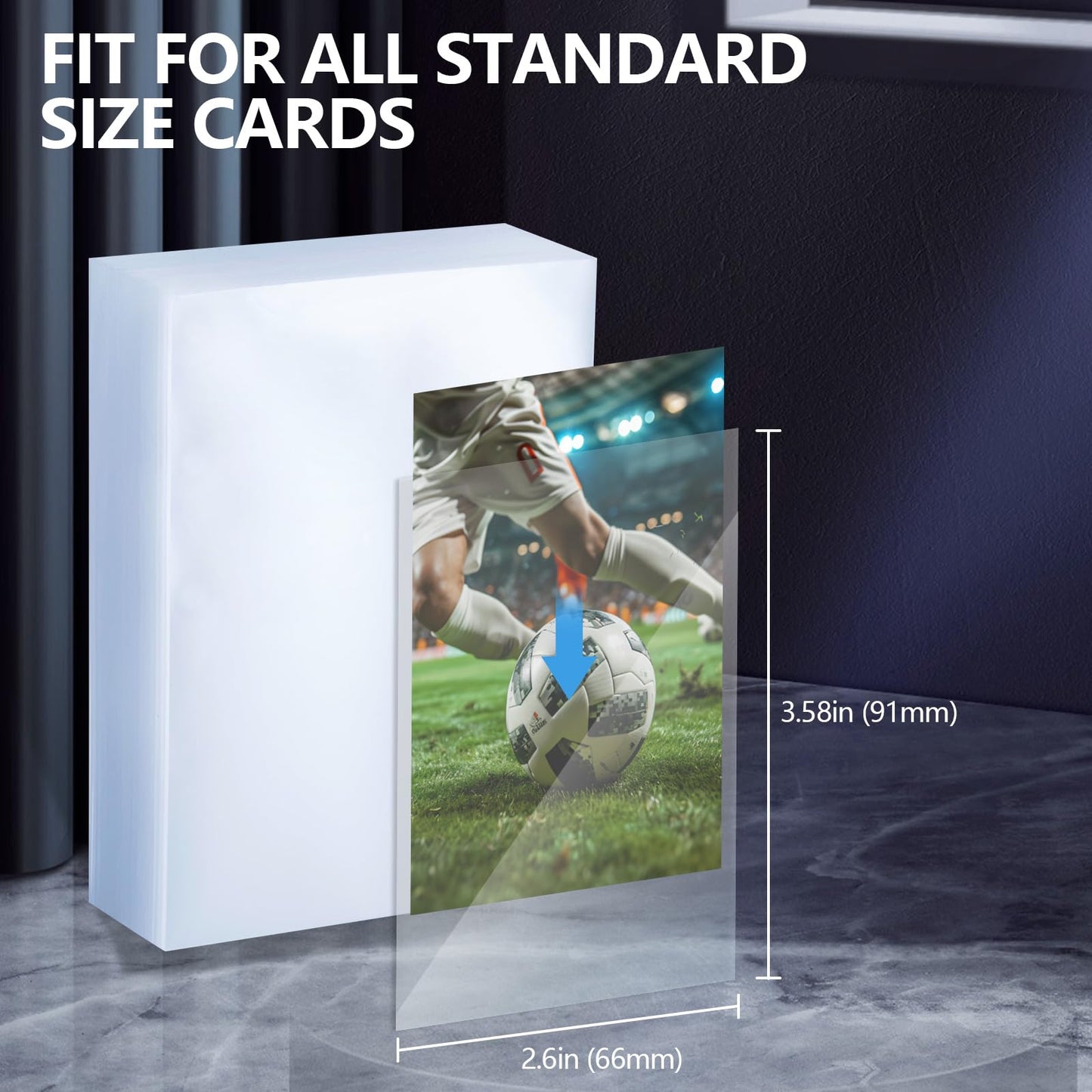 JIQEZNL 200ct Penny Card Sleeves – Clear 66x91mm Trading Card Protectors