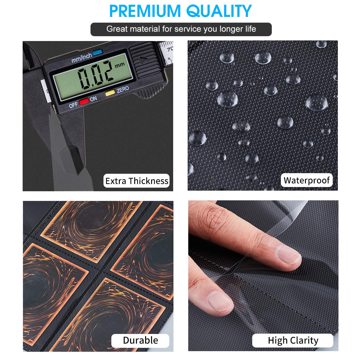 JIQEZNL 1080 Pockets Card Sleeves - Premium 9 Pocket Binder Pages for 3 Ring Binders