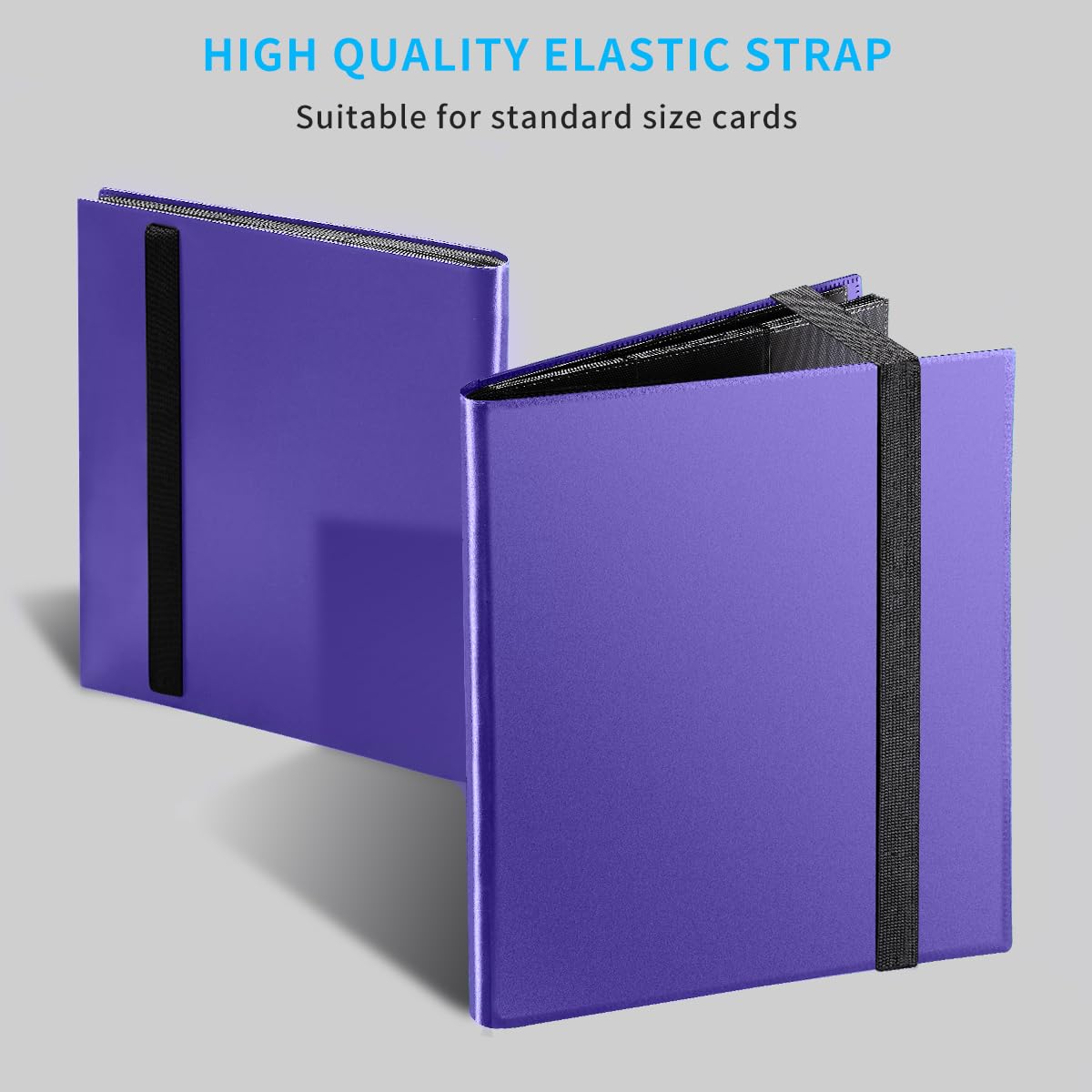 JIQEZNL Card Binder - Upgraded 360-Card 9-Pocket Purple Binder for Yugioh, MTG, TCG & Sports Cards