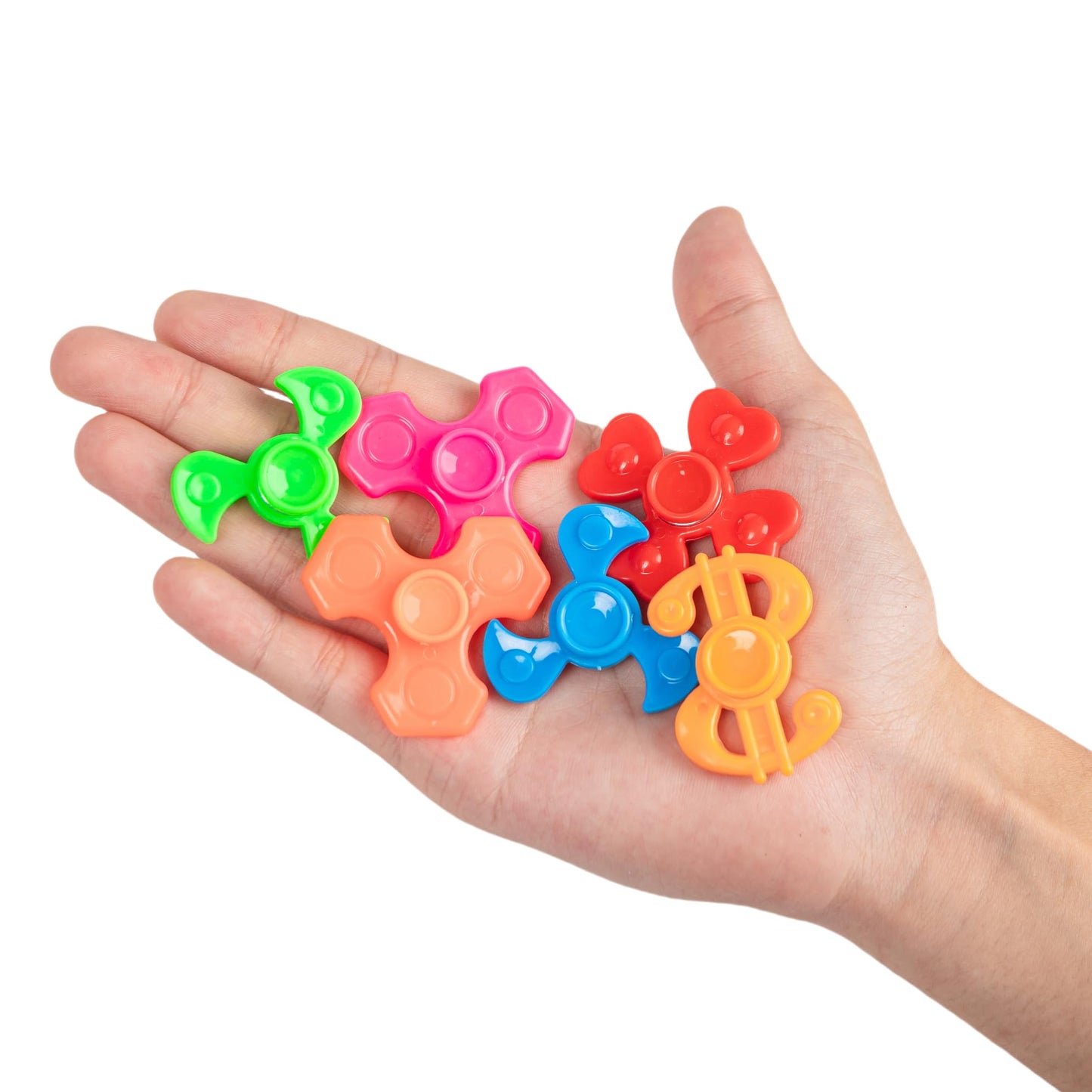 JIQILIHAI 24 Pcs Mini Fidget Spinners Bulk – Colorful Party Favors & Classroom Prizes