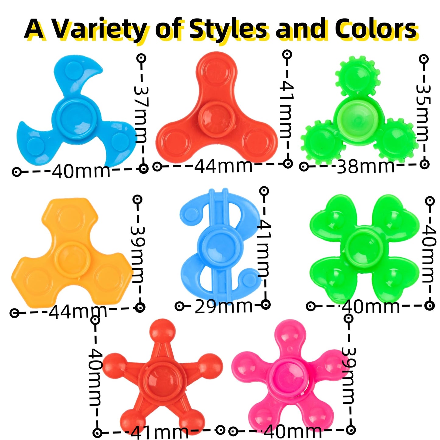 JIQILIHAI 24 Pcs Mini Fidget Spinners Bulk – Colorful Party Favors & Classroom Prizes