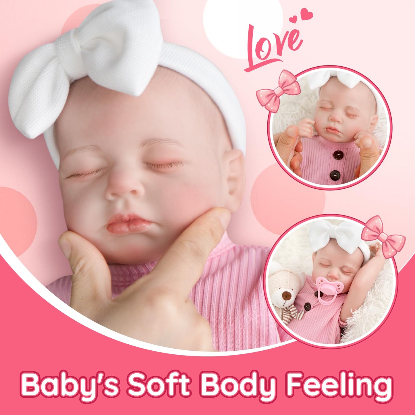 Jirachi Realistic Reborn Baby Doll - 18 Inch Full Body Vinyl Sleeping Girl