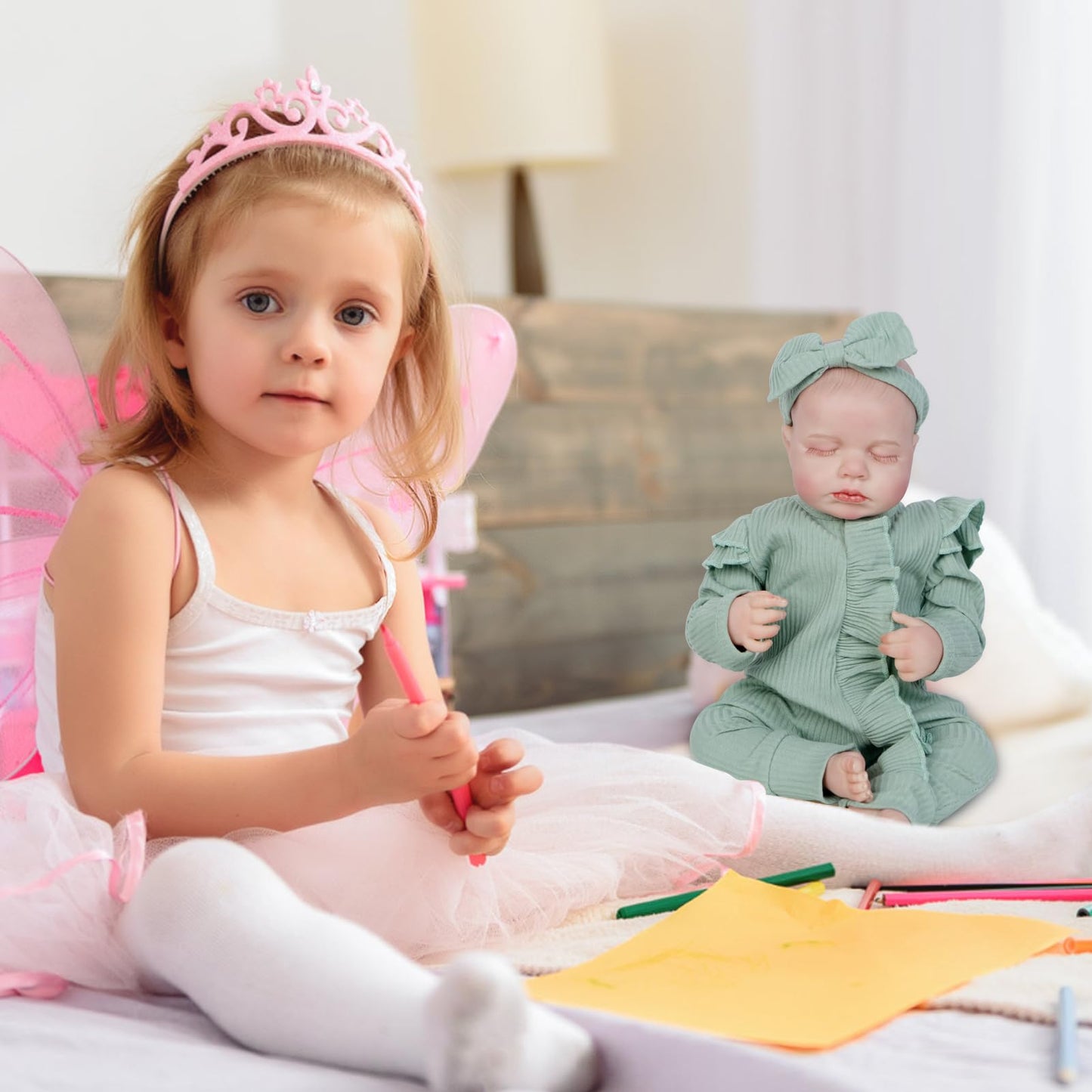 Jirachi Lifelike Reborn Baby Doll – 18-Inch Realistic Sleeping Newborn Girl with Accessories