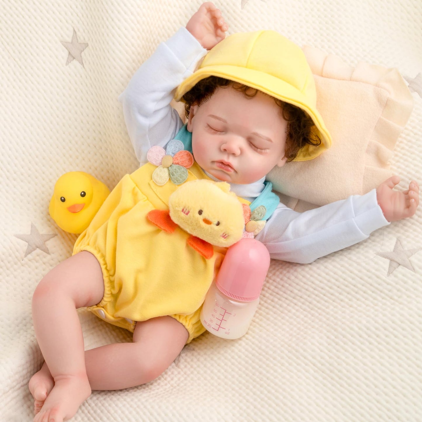 Jirachi Lifelike Reborn Baby Doll, 18-Inch Cloth Body Girl with Accessories – Ages 3+