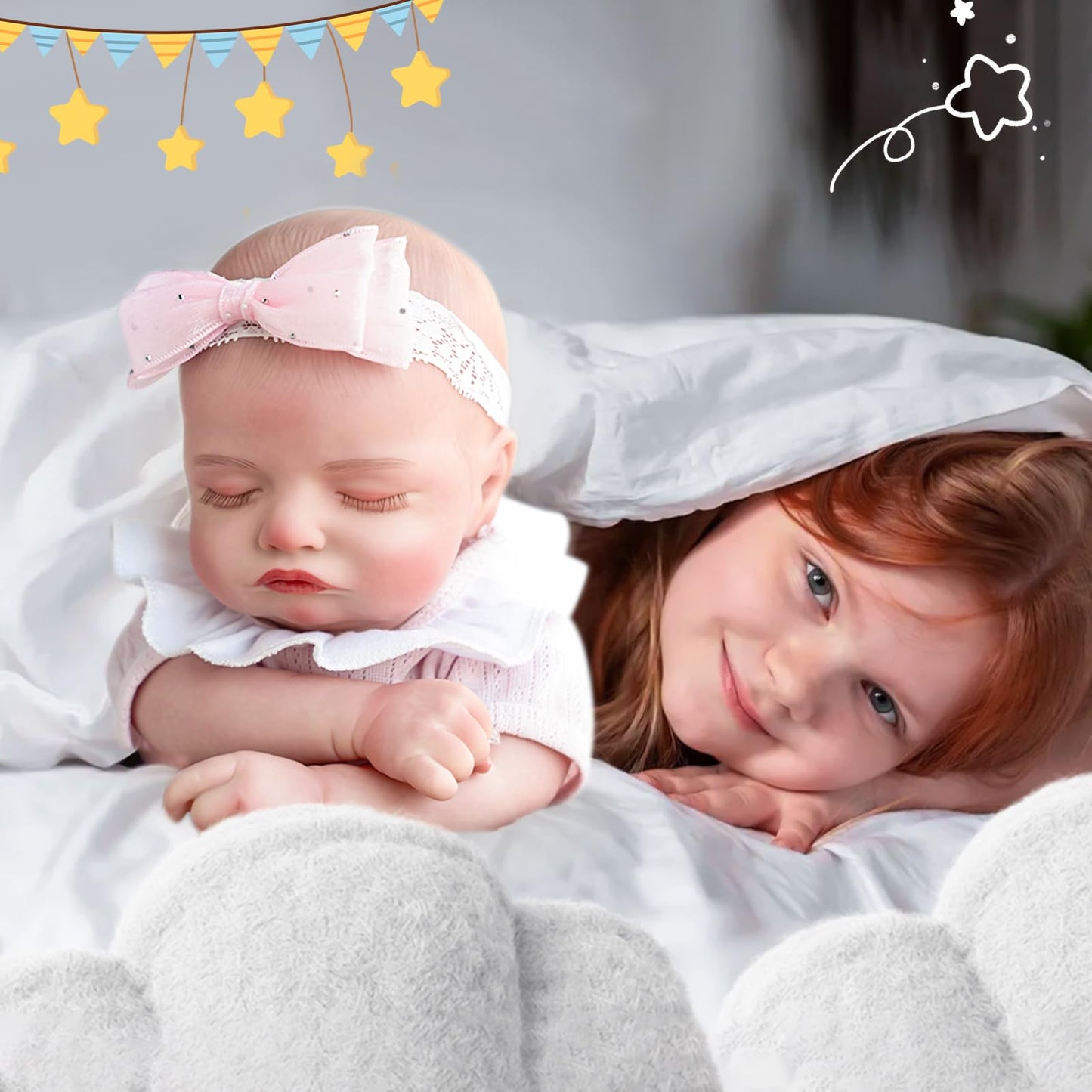 Jirachi Lifelike 18-Inch Reborn Baby Doll – Soft Cloth Body, Sleeping Real Life Baby Girl