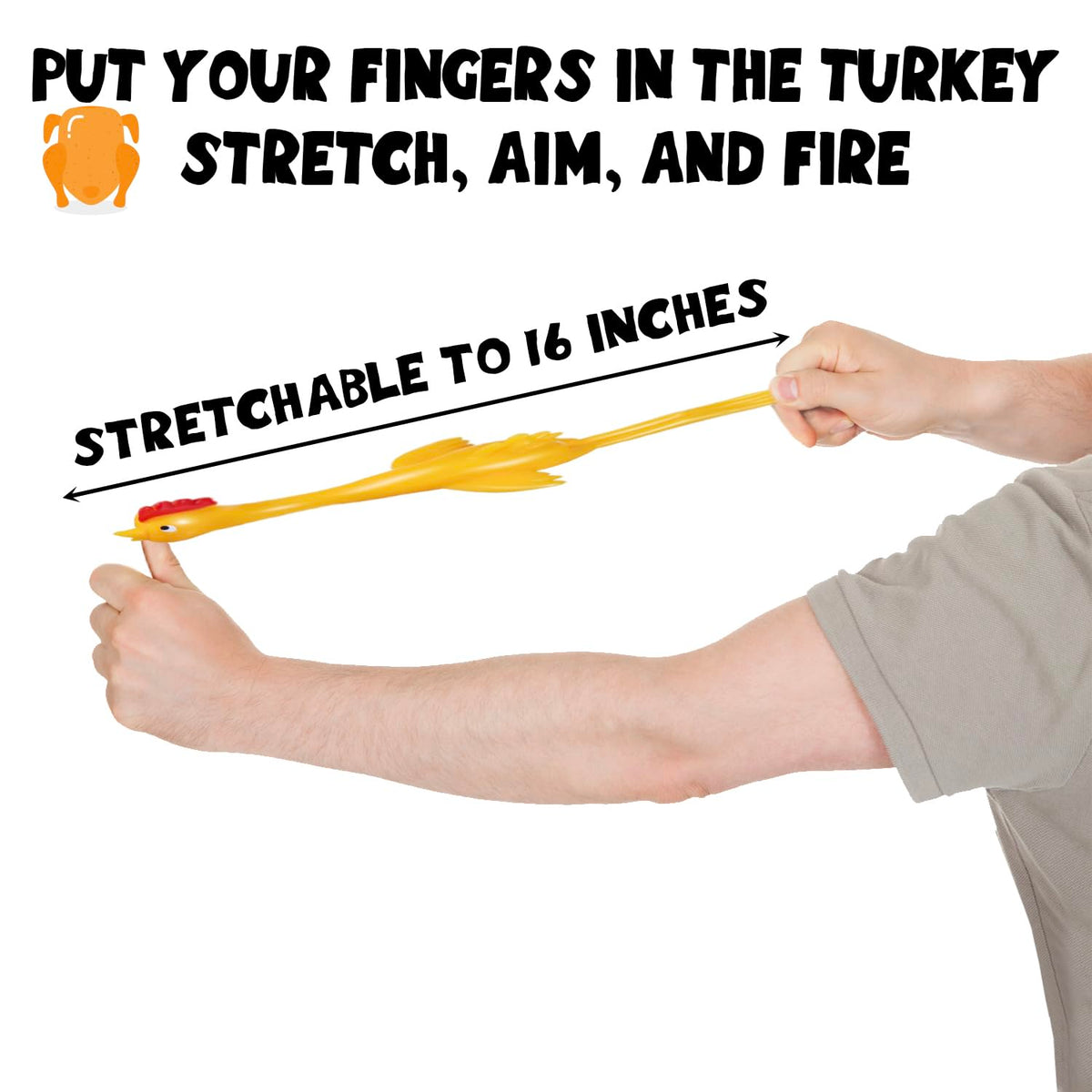 Jishi Easter Chicken Slingshot 12-Pack – Funny Flying Rubber Chickens for Kids, Party Favors & Easter Basket Stuffers