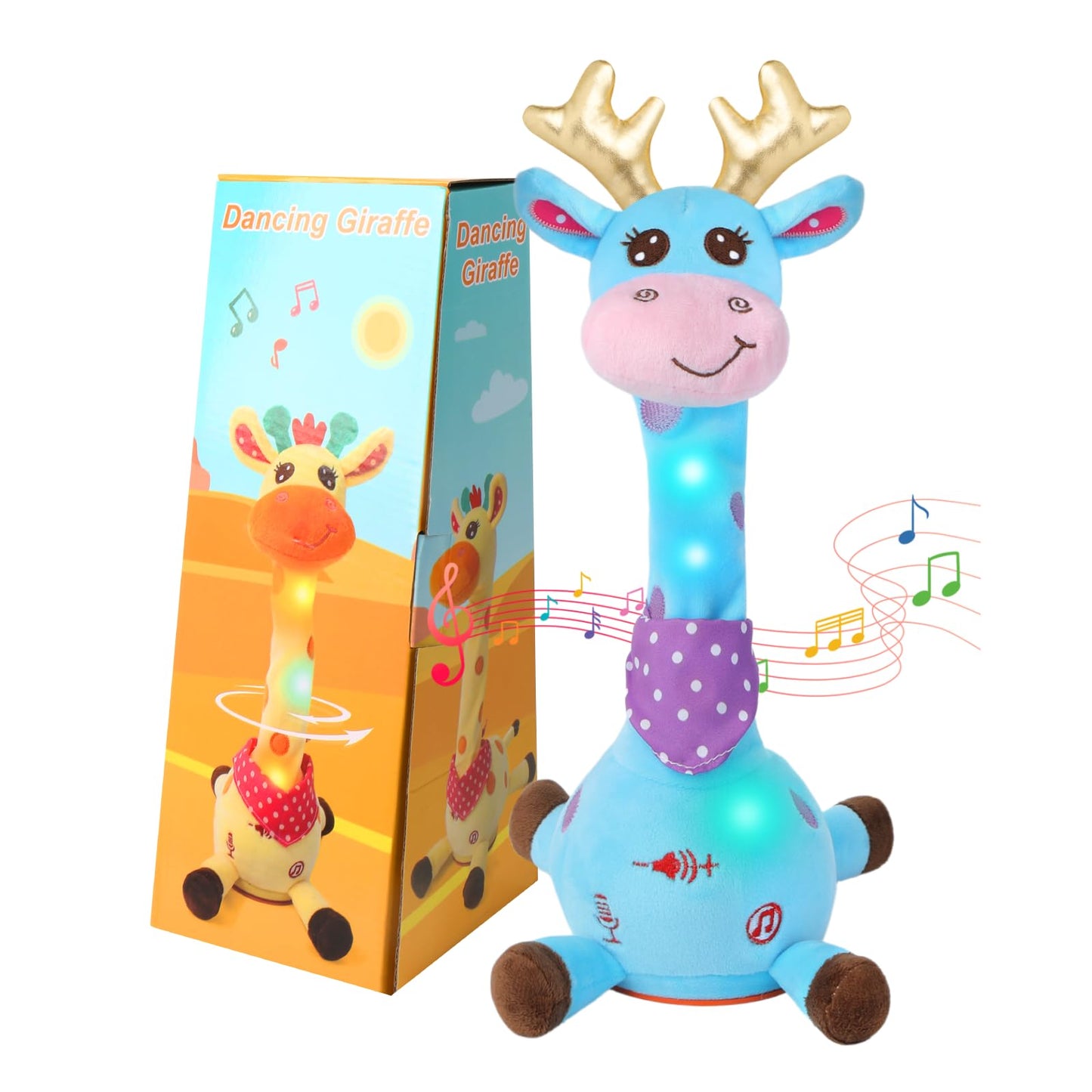 JISON21 Dancing Talking Giraffe Toy — Recording, Dancing & Singing Plush for Babies