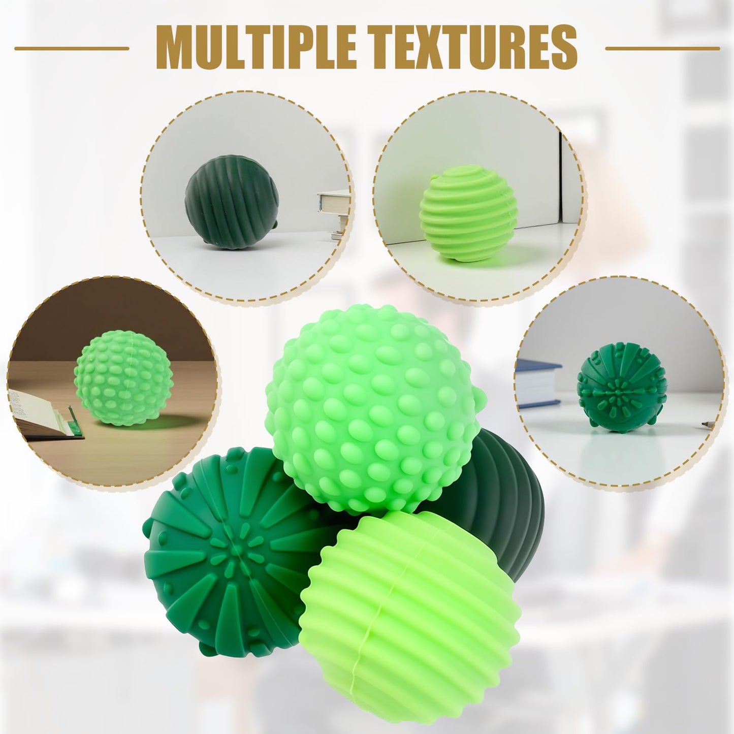 JISPUL Magnetic Sensory Fidget Balls - 8 Pack for Focus, Stress Relief & Travel