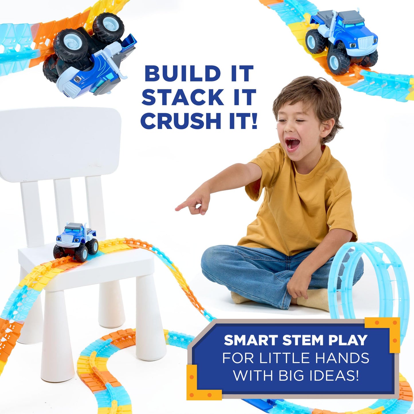 Blaze TurboTwist Racers Race Track Set Blue | JITTERYGIT