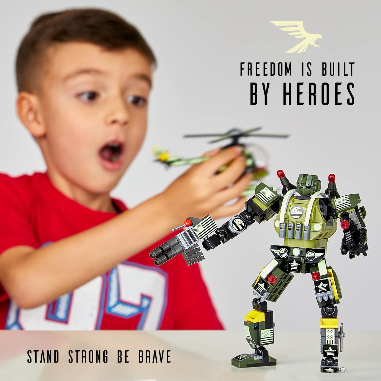 JITTERYGIT Robot Army Buildable Mech Soldier – Glow-in-the-Dark STEM Toy Kit for Kids 6-11