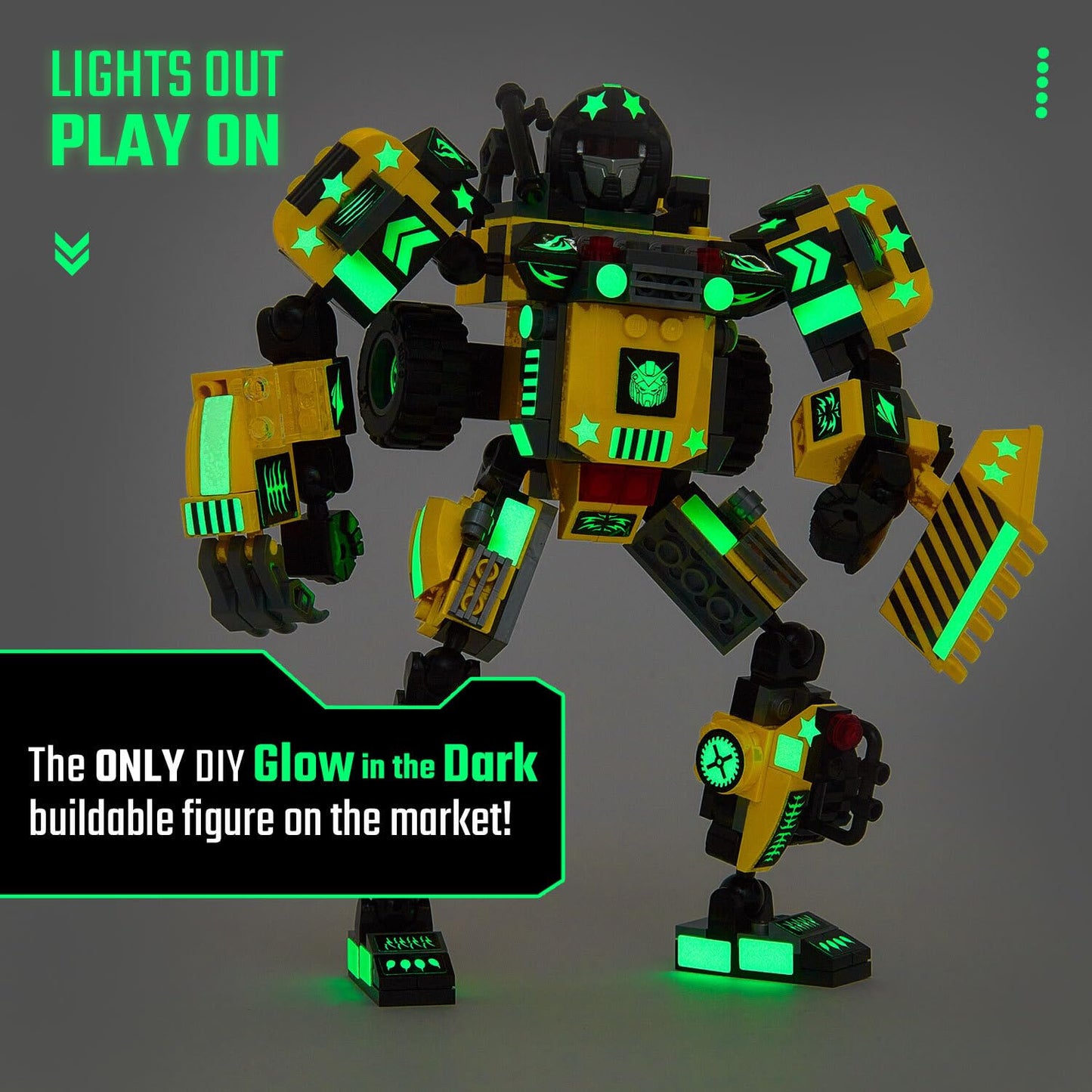 JITTERYGIT Robotryx 238-Piece STEM Builder • Glow-in-the-Dark 3-in-1 Kit for Ages 6-10