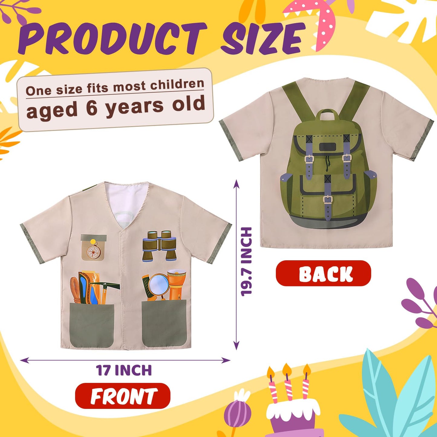 Jiuguva 12-Piece Kids Role Play Costumes Set – Firefighter, Police, Doctor, Nurse, Cowboy, Scientist & More for Ages 3-8