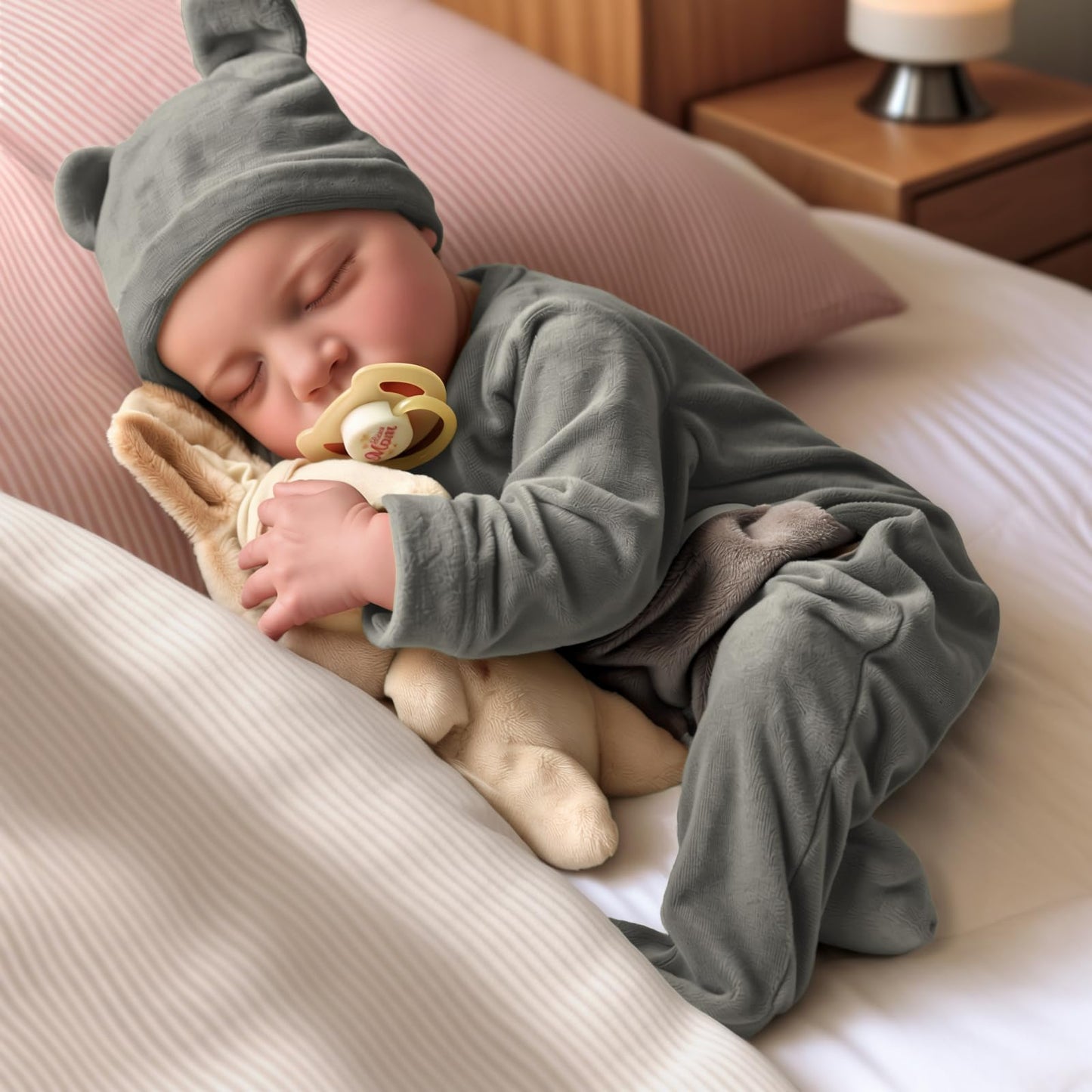JIZHI Lifelike Reborn Boy Doll — 17-Inch Soft Body Realistic Newborn with Accessories