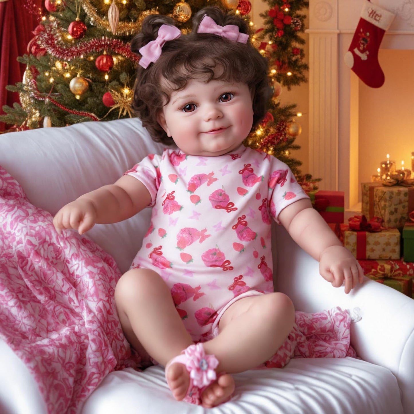JIZHI Lifelike Reborn Baby Doll 20-Inch – Realistic Newborn Girl with Gift Box