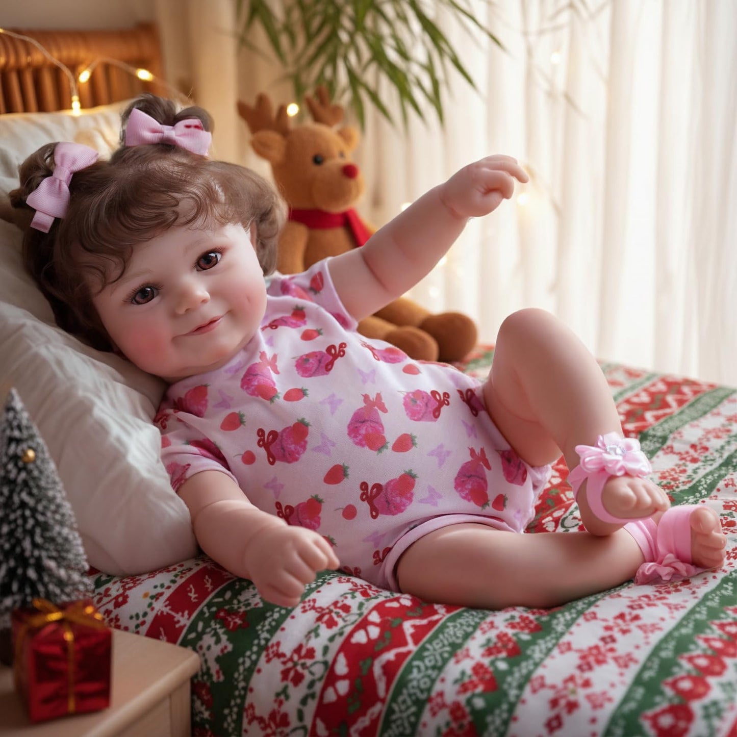 JIZHI Lifelike Reborn Baby Doll 20-Inch – Realistic Newborn Girl with Gift Box