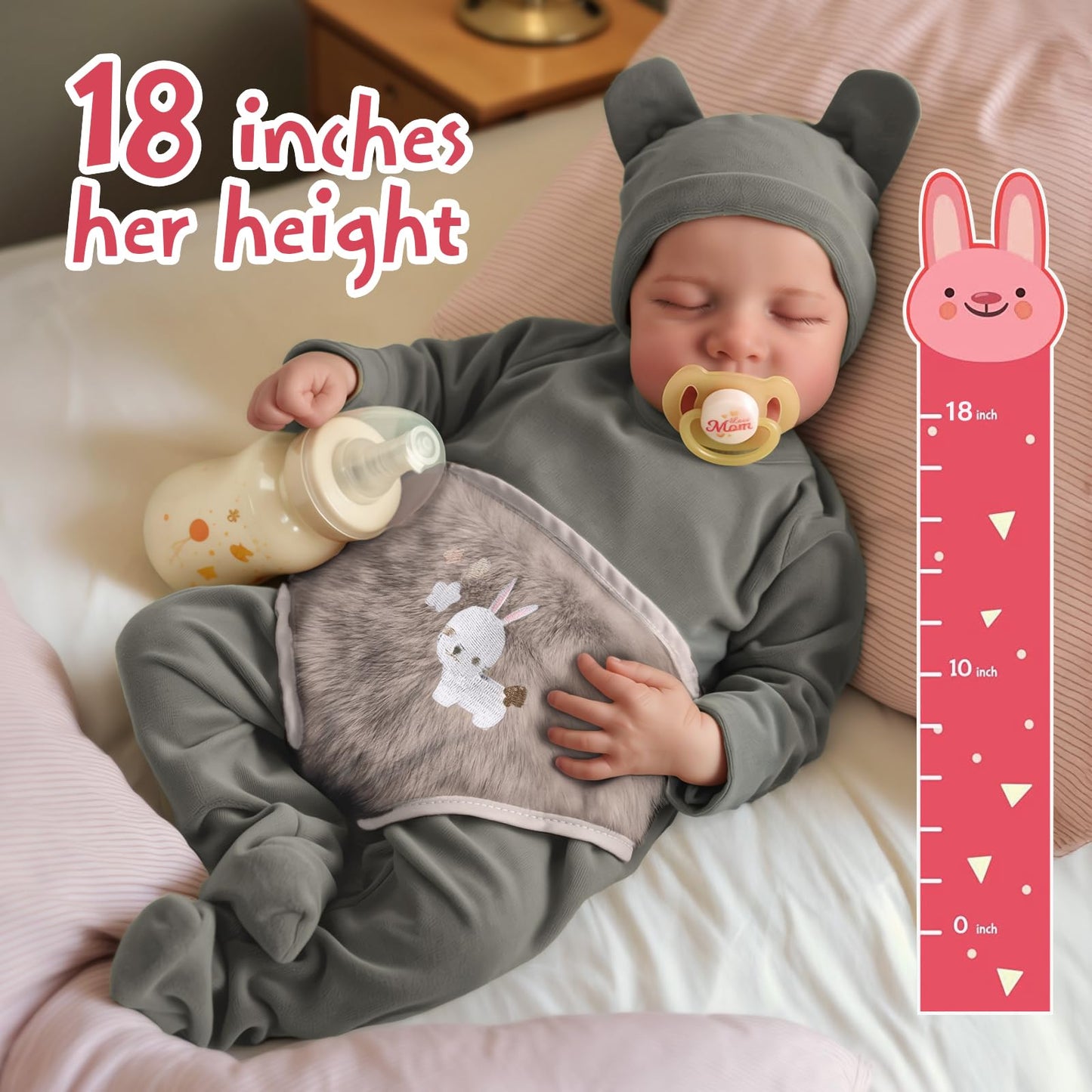 JIZHI Lifelike Reborn Boy Doll — 17-Inch Soft Body Realistic Newborn with Accessories