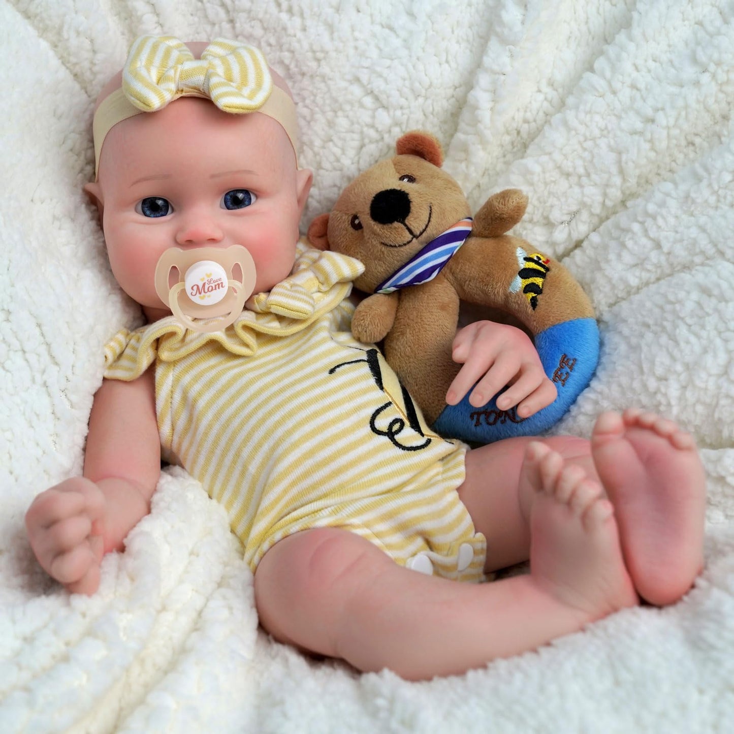 JIZHI Reborn Baby Doll — Full Silicone, 16-Inch, Weighted Real-Life Doll