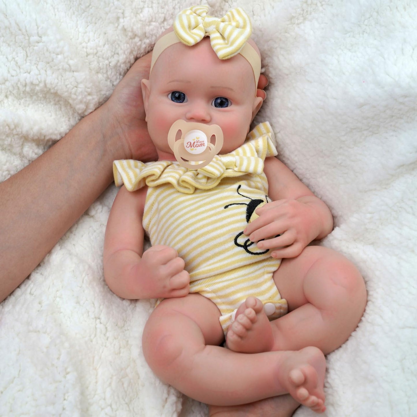 JIZHI Reborn Baby Doll — Full Silicone, 16-Inch, Weighted Real-Life Doll