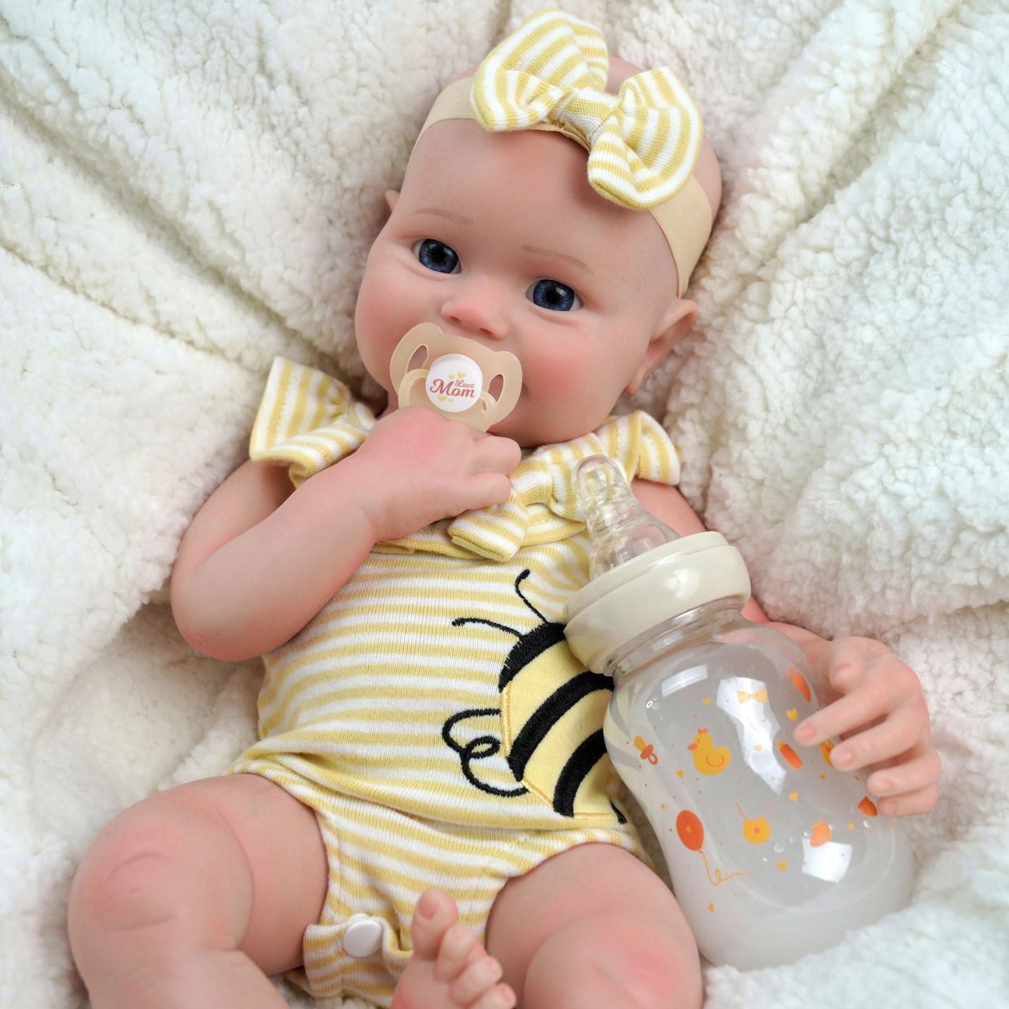 JIZHI Reborn Baby Doll — Full Silicone, 16-Inch, Weighted Real-Life Doll