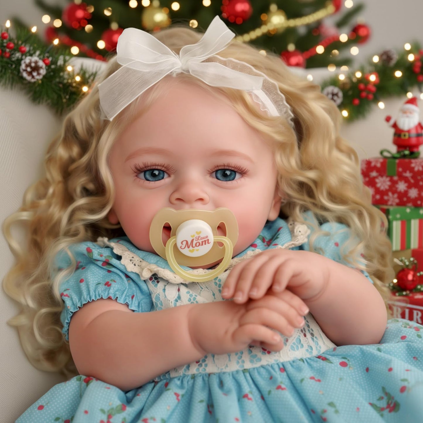 JIZHI Lifelike Reborn Baby Dolls - 18-Inch Blond Girl with Clothes | Realistic Newborn Toy for Kids 3+