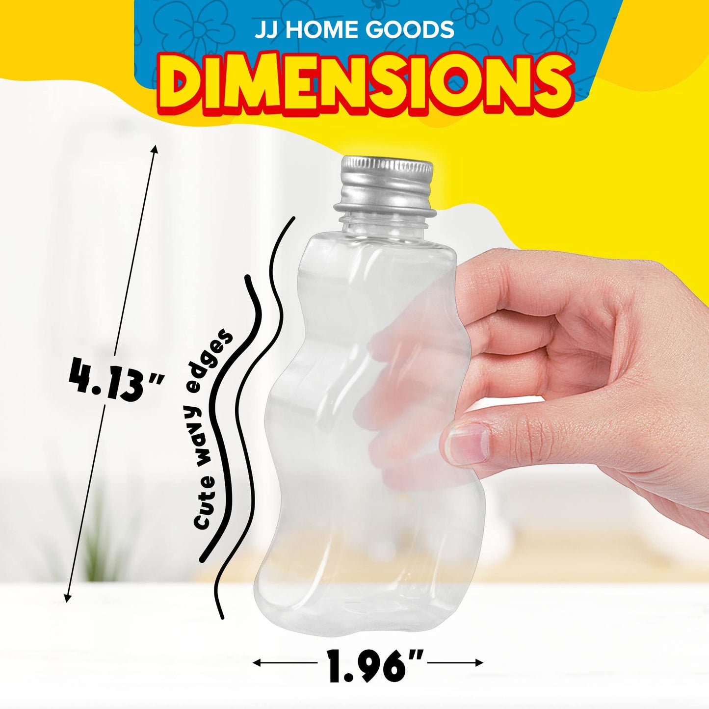 JJ CARE Sand Art Bottles – 12 Wave-Shaped Bottles + 6 Small & 6 Large Funnels