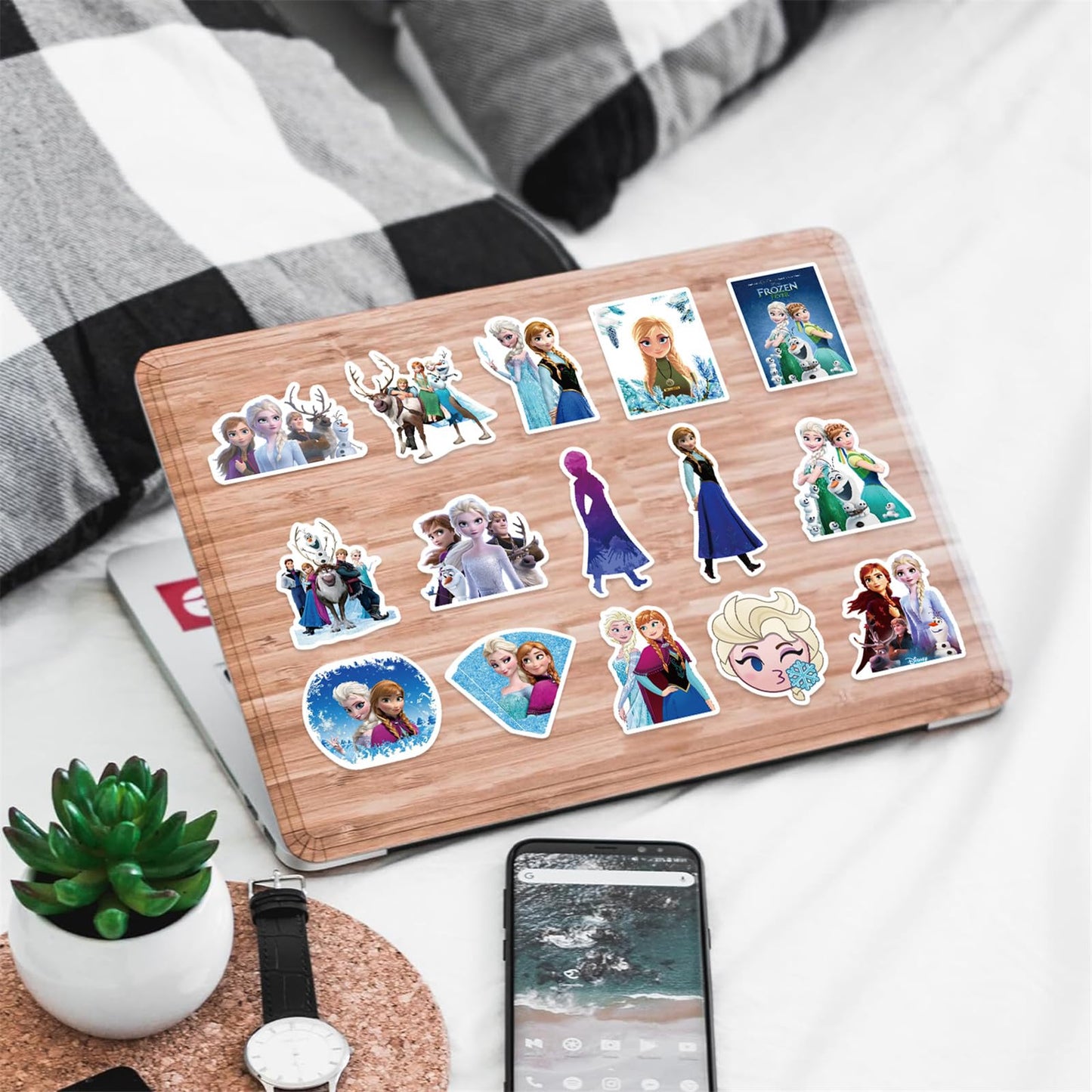 jjlin 50 Pcs Mixed Cartoon Sticker Set – Waterproof Vinyl Decals for Laptops, Water Bottles, Luggage