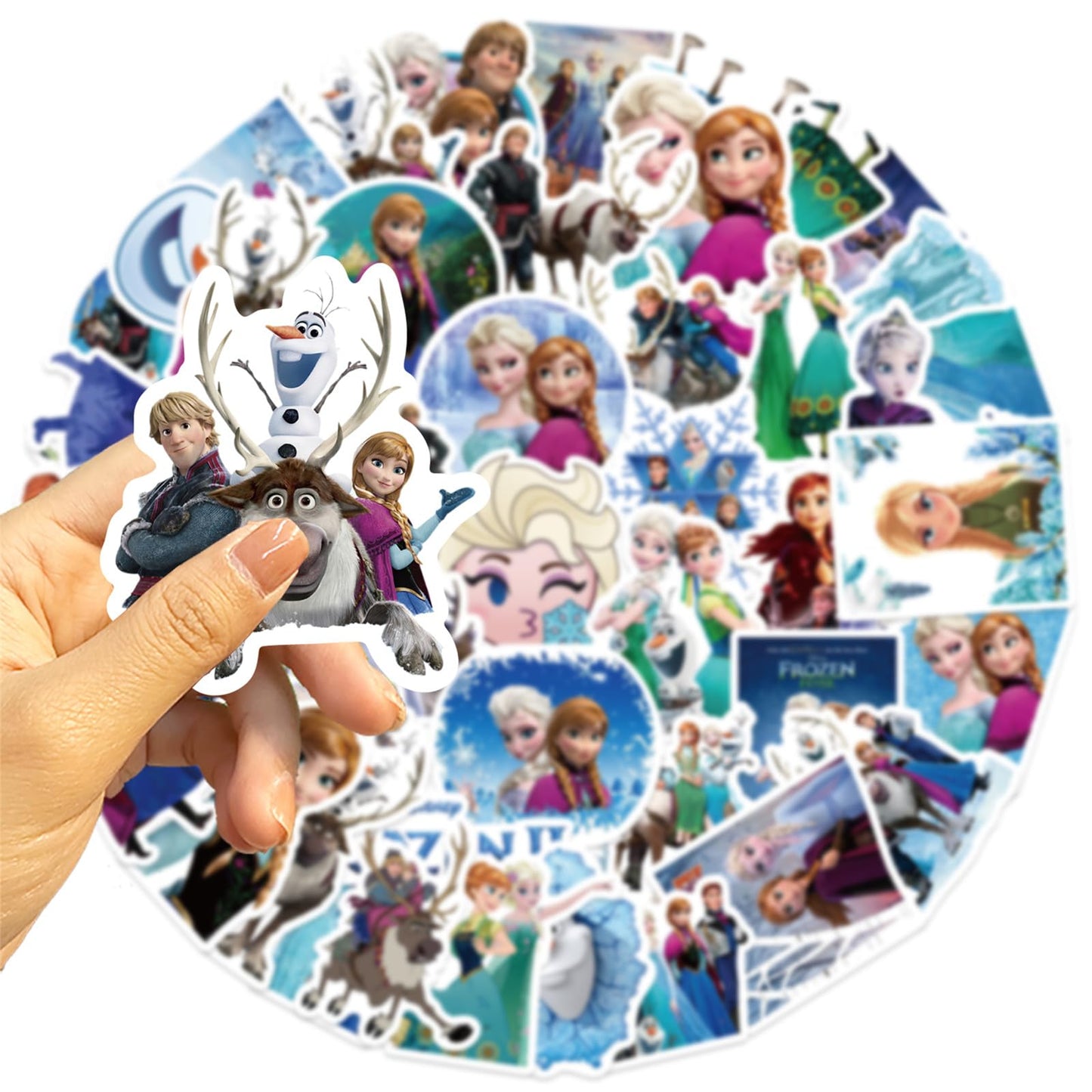 jjlin 50 Pcs Mixed Cartoon Sticker Set – Waterproof Vinyl Decals for Laptops, Water Bottles, Luggage
