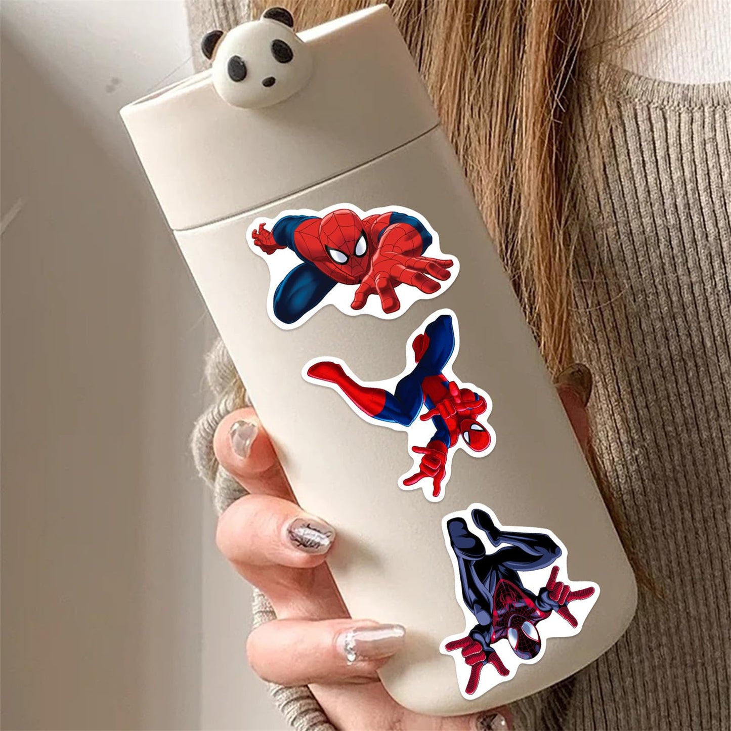 JJLIN 50Pcs Spiderman Cartoon Stickers – Waterproof Vinyl Decals for Laptop, Bottle, Skateboard