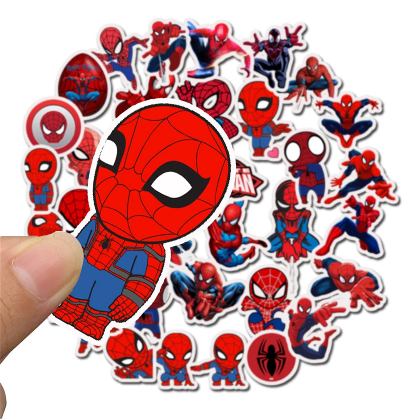JJLIN 50Pcs Spiderman Cartoon Stickers – Waterproof Vinyl Decals for Laptop, Bottle, Skateboard