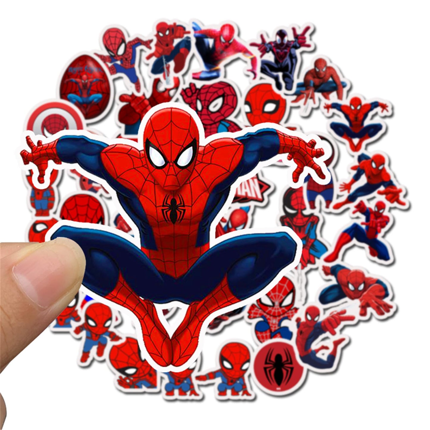 JJLIN 50Pcs Spiderman Cartoon Stickers – Waterproof Vinyl Decals for Laptop, Bottle, Skateboard