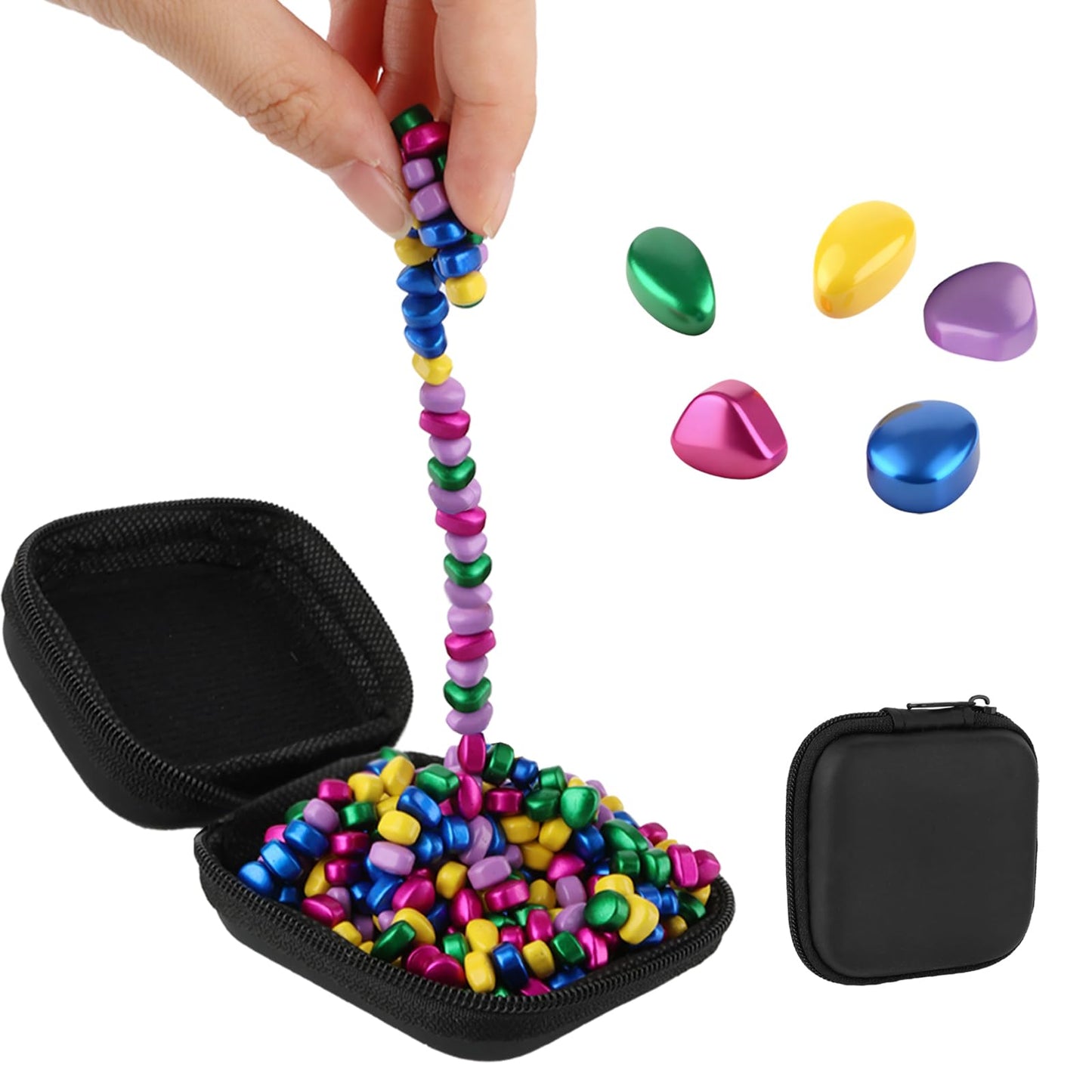 JJoizvyi 360pcs Fidget Toys – Magnetic Stones for Focus & Stress Relief