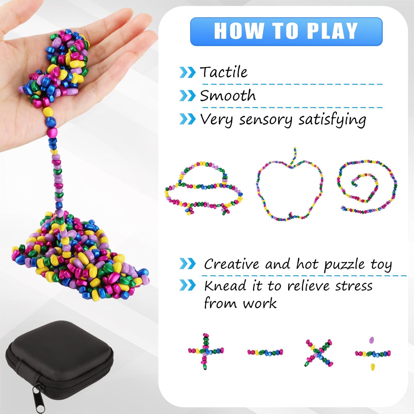 JJoizvyi 360pcs Fidget Toys – Magnetic Stones for Focus & Stress Relief