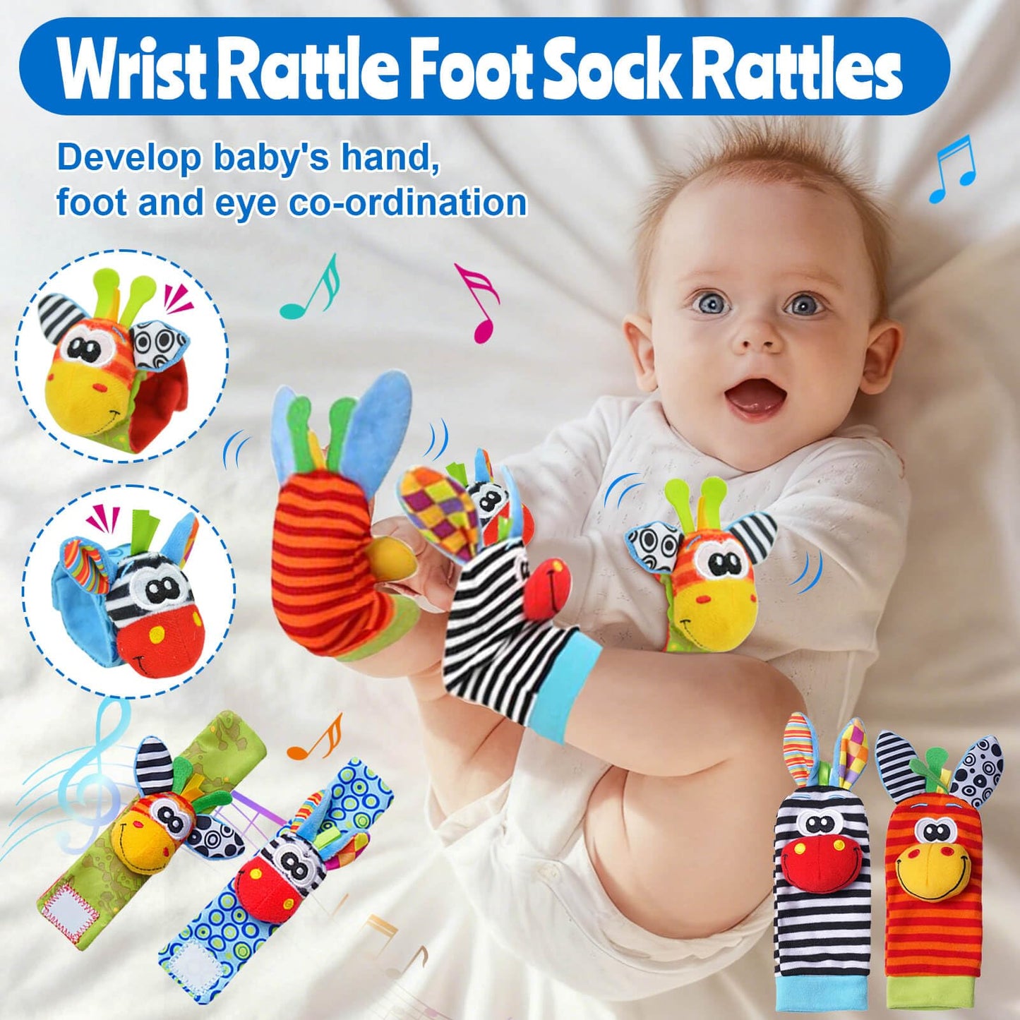 JKHEPL Baby Rattles & Teethers Set 0-12 Months — 14-Piece Infant Toys