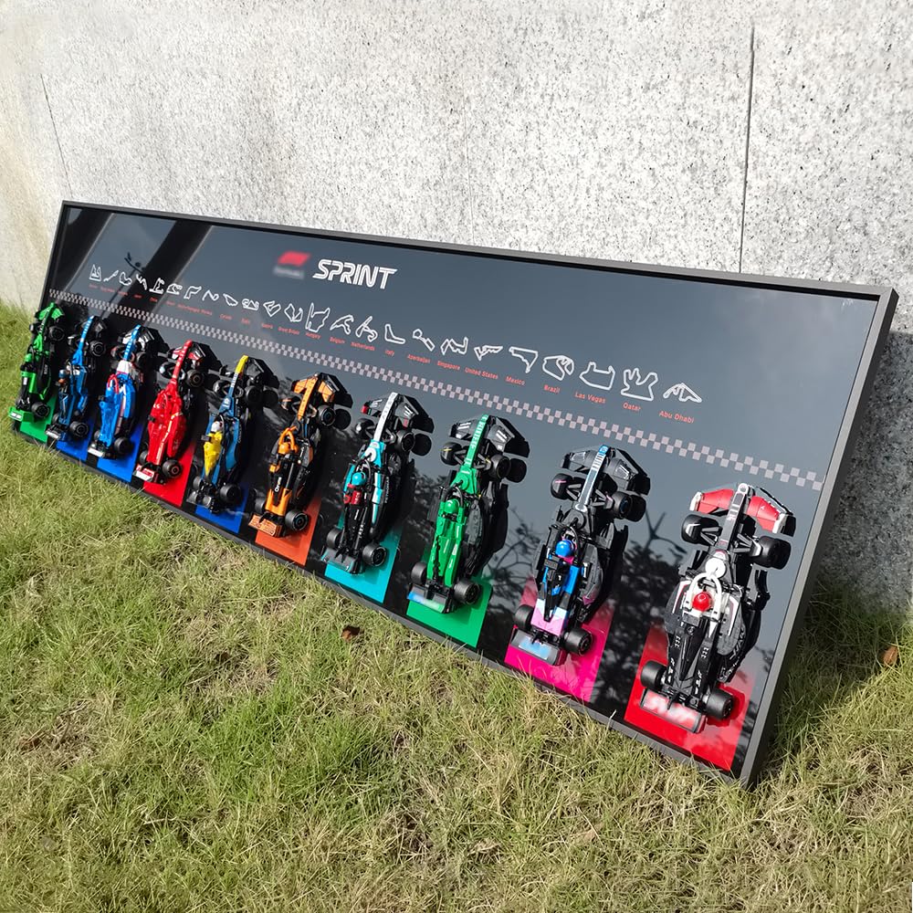 JKZUZU Display Wallboard for Lego Speed Champions – Ultimate F1 Collector’s Pack (10 Sets)
