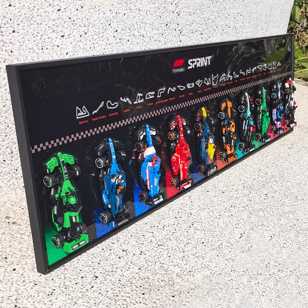 JKZUZU Display Wallboard for Lego Speed Champions – Ultimate F1 Collector’s Pack (10 Sets)