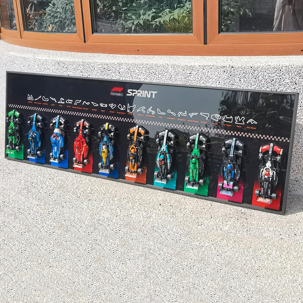 JKZUZU Display Wallboard for Lego Speed Champions – Ultimate F1 Collector’s Pack (10 Sets)