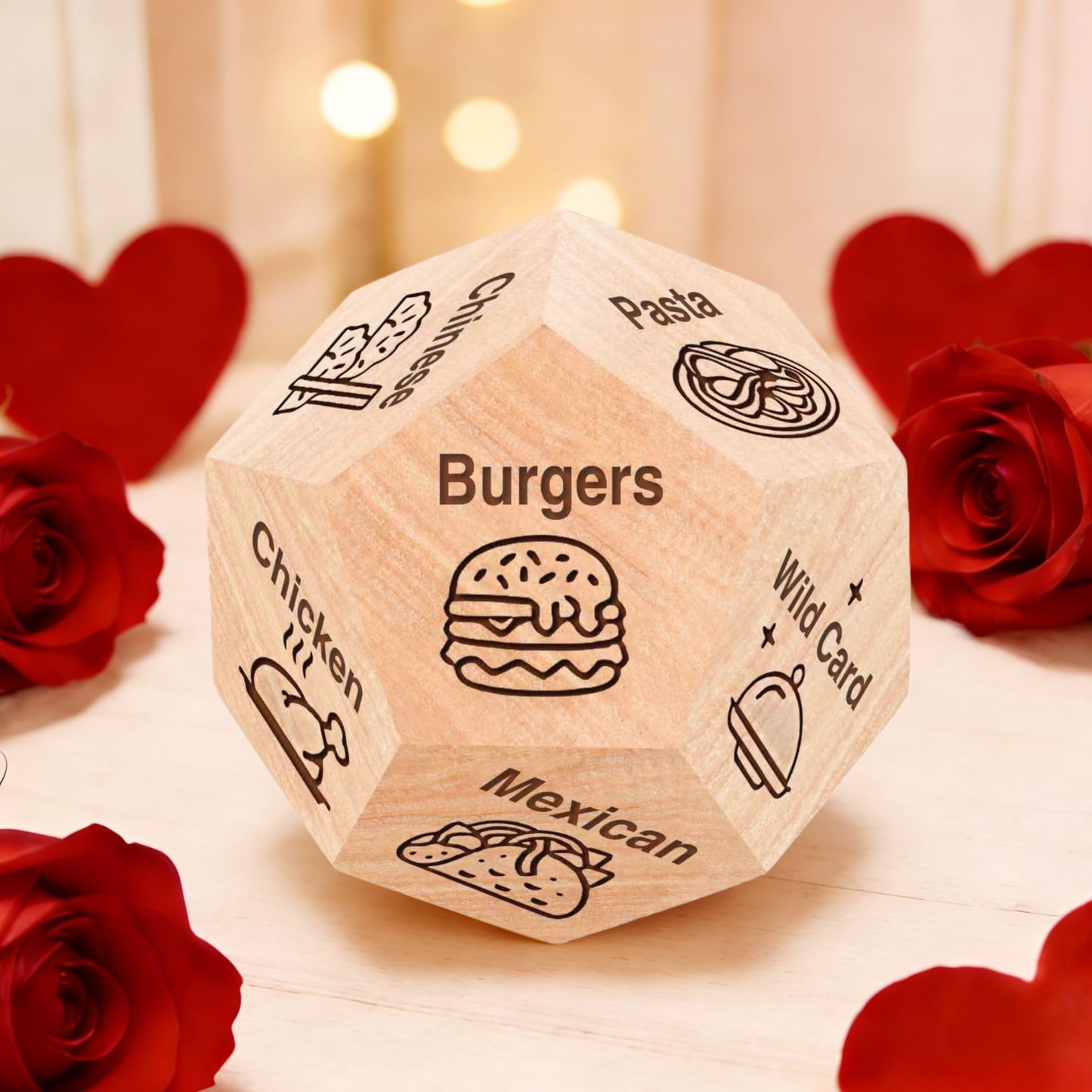 JLBLNHW Valentines Day Food Dice – 12 Dinner Options for Date Night & Couples Gifts